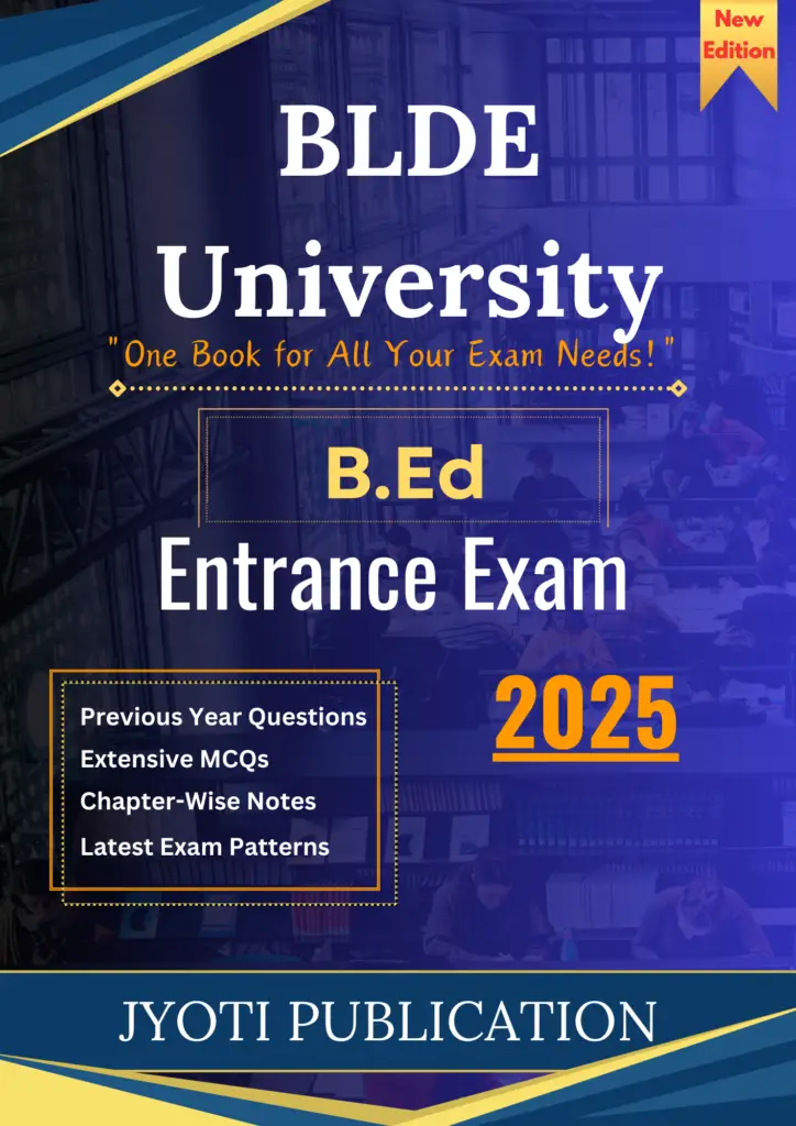 BLDE University B.Ed Entrance Exam Preparation Book – Complete Study Guide with Free Study Material