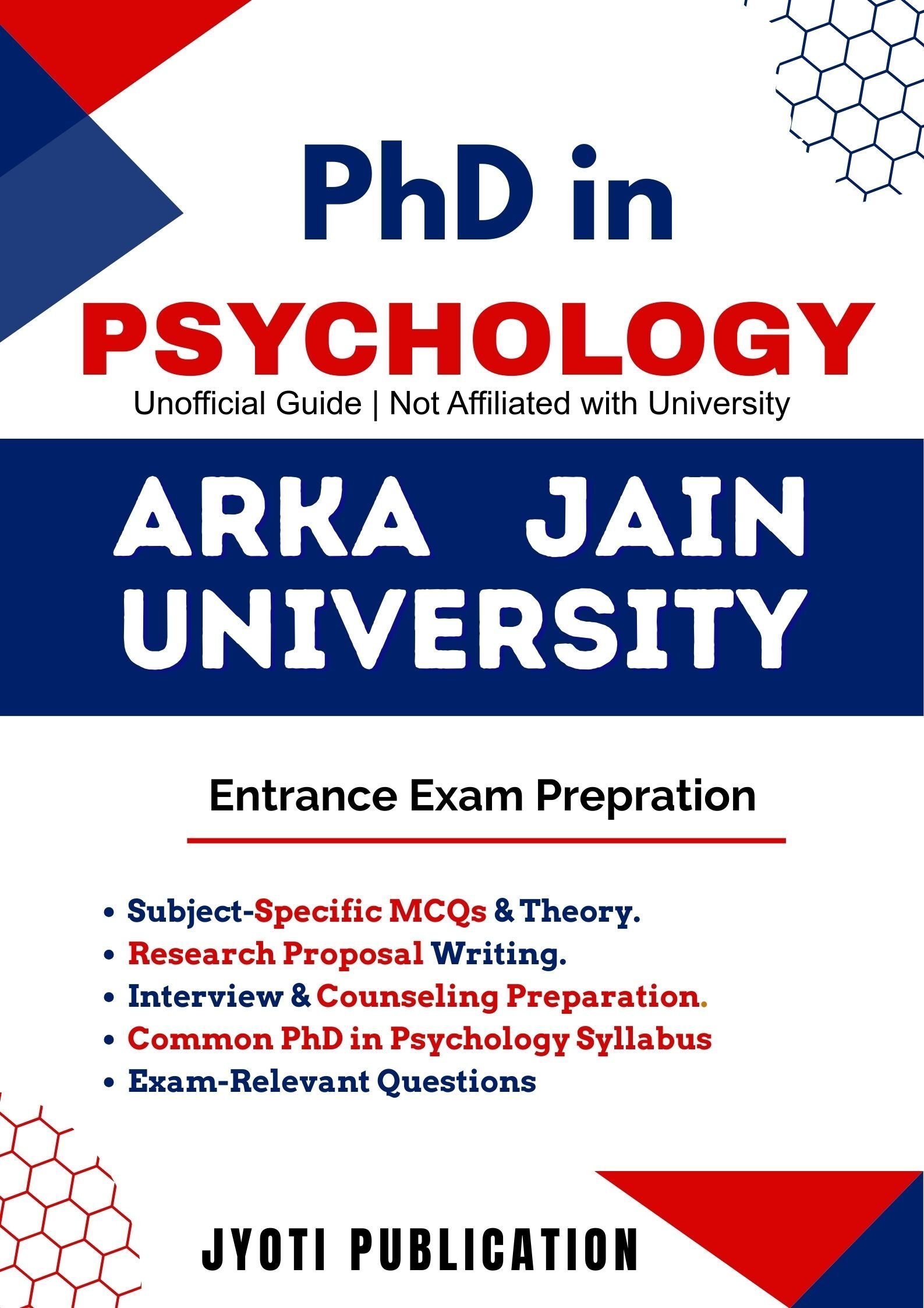 ARKA Jain University PhD in Psychology Entrance Exam