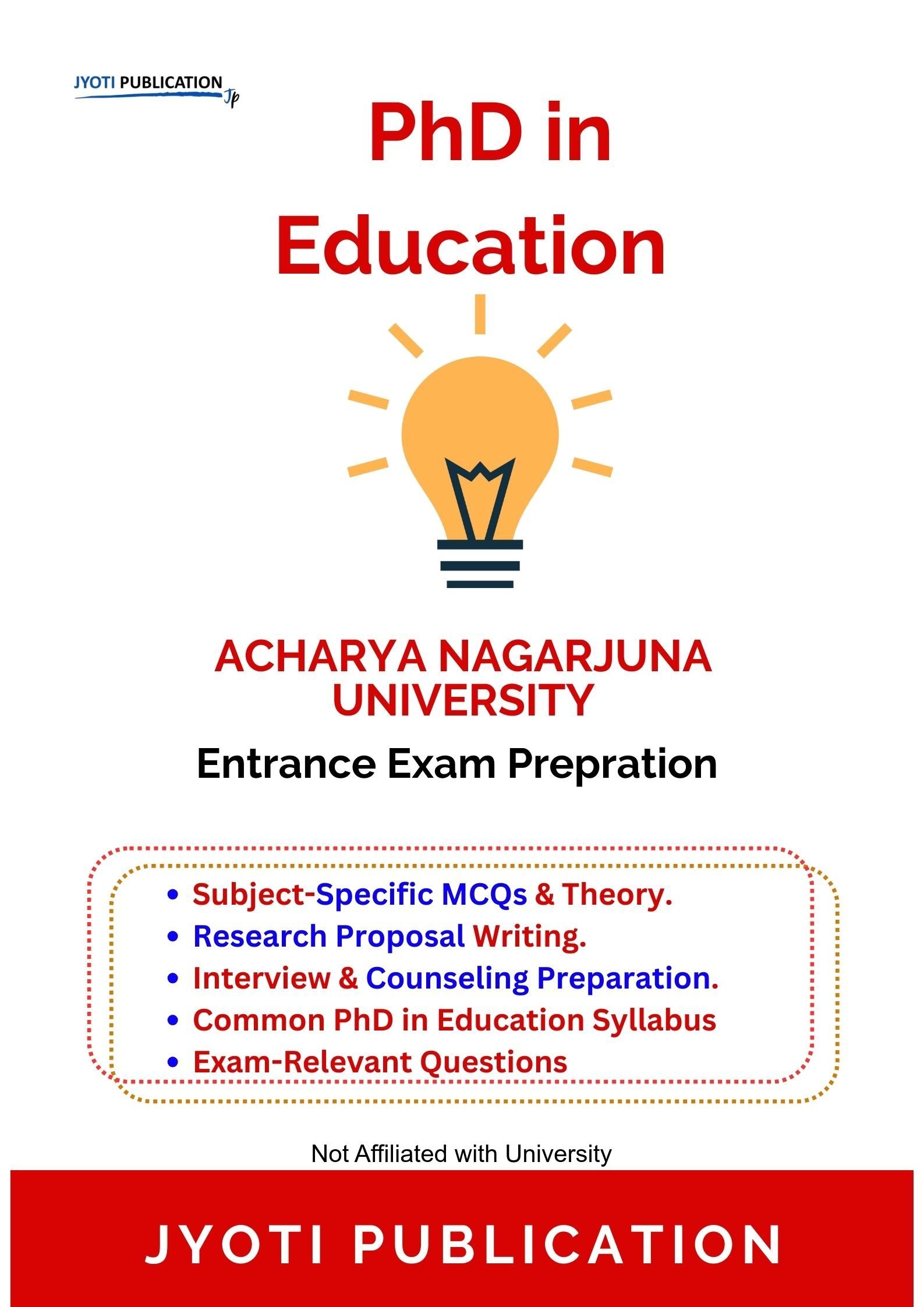 Acharya Nagarjuna University PhD in Education Entrance Exam