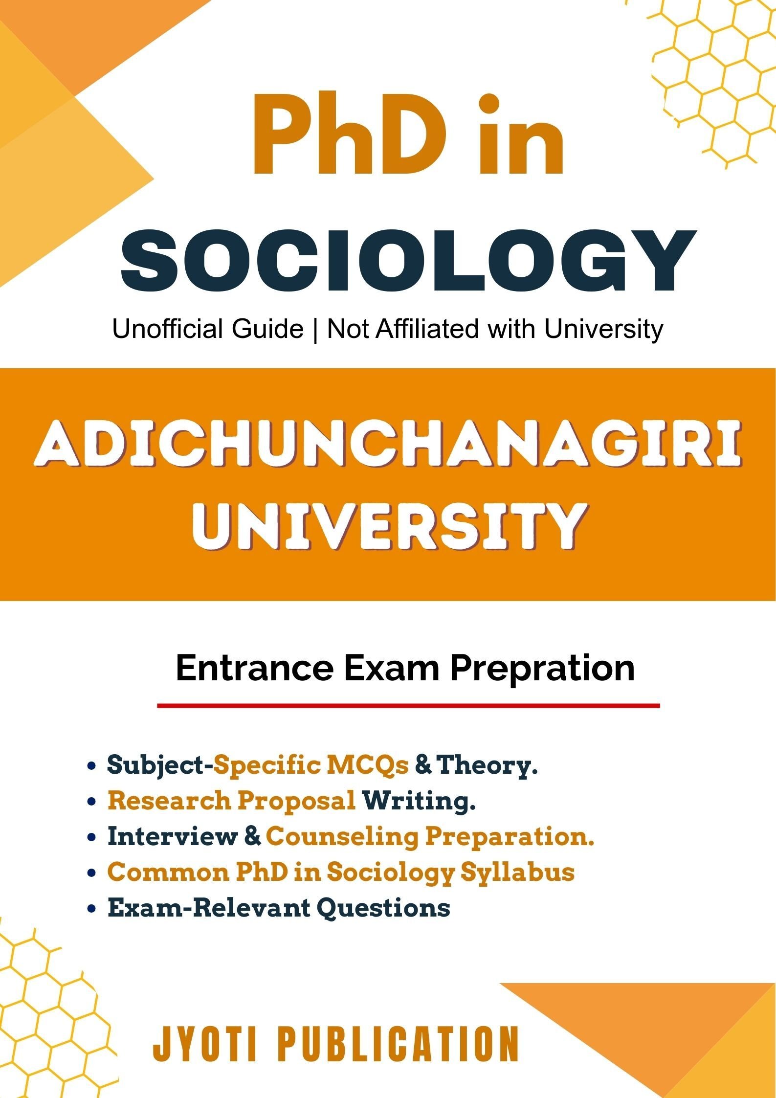 Adichunchanagiri University PhD in Sociology Entrance Exam