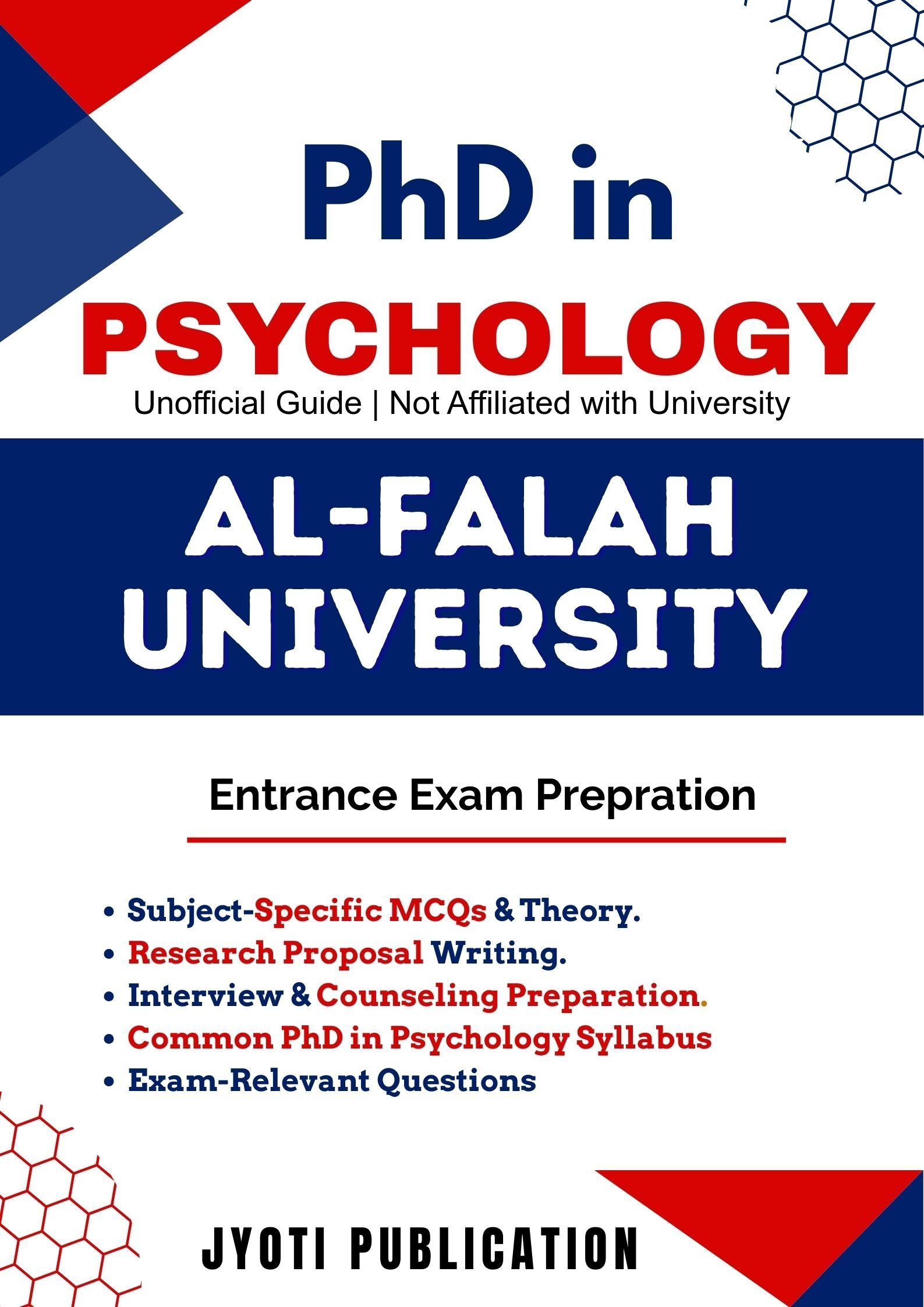 Al-Falah University PhD in Psychology Entrance Exam
