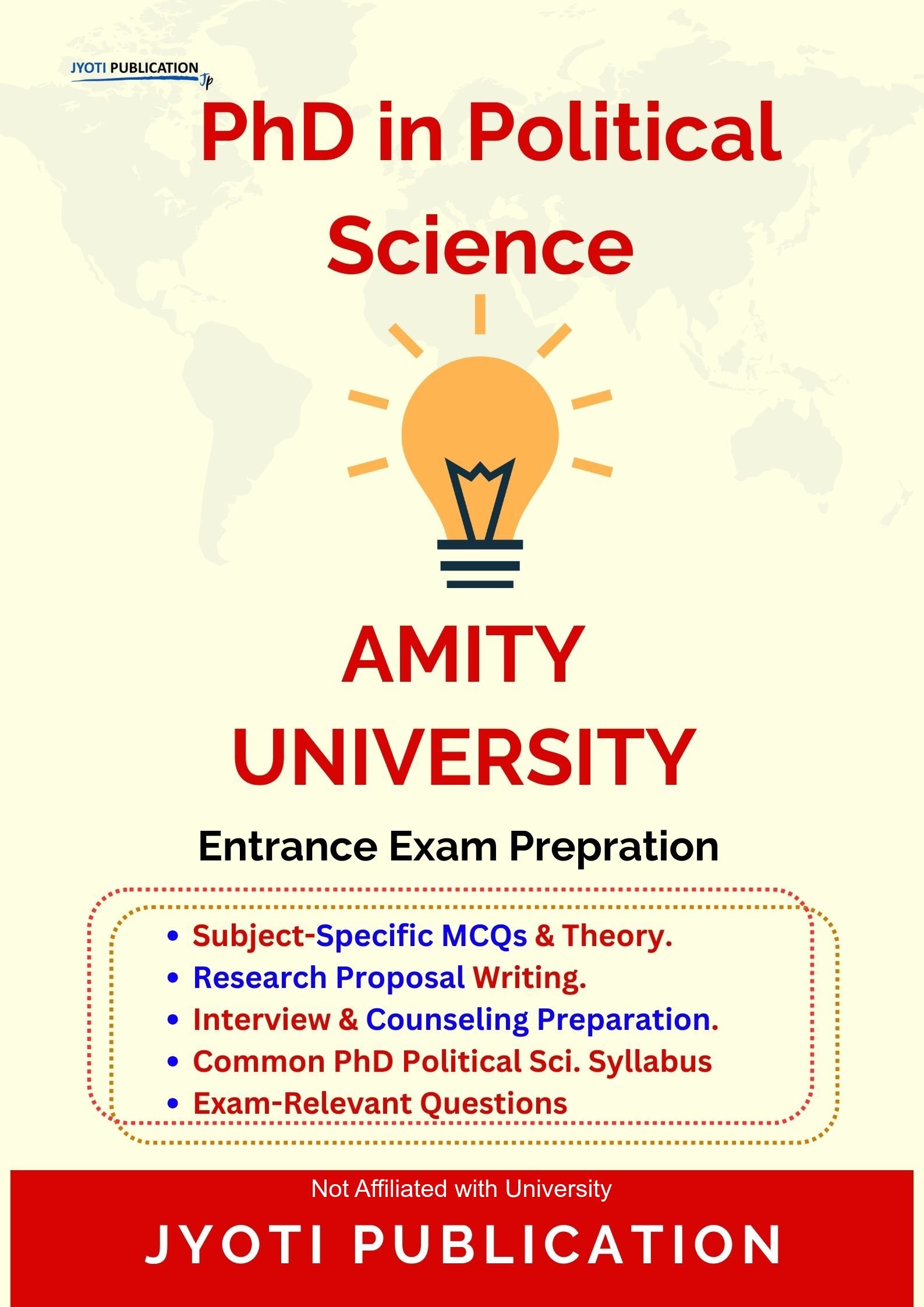 Amity University PhD in Political Science Entrance Exam PhD in Political Science Entrance Exam