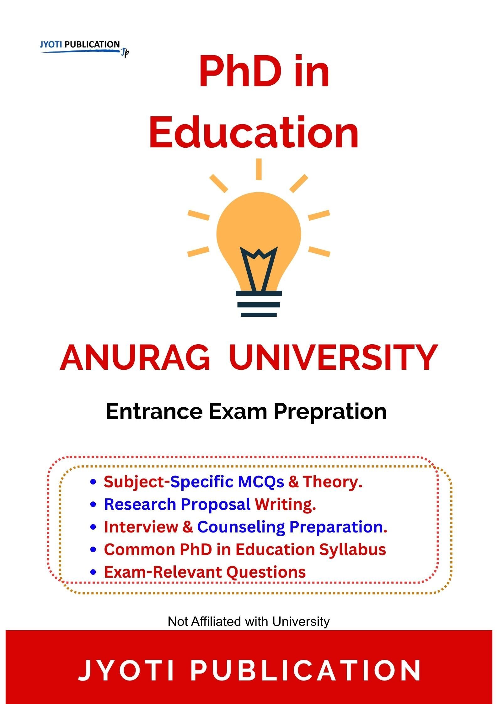 Anurag University PhD in Education Entrance Exam