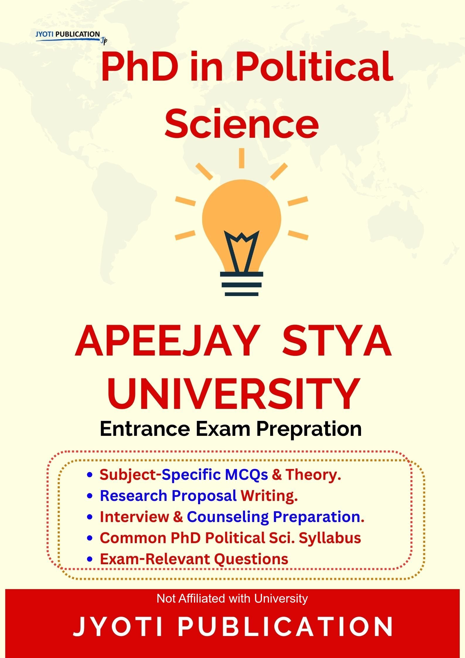 Apeejay Stya University PhD in Political Science Entrance Exam PhD in Political Science Entrance Exam
