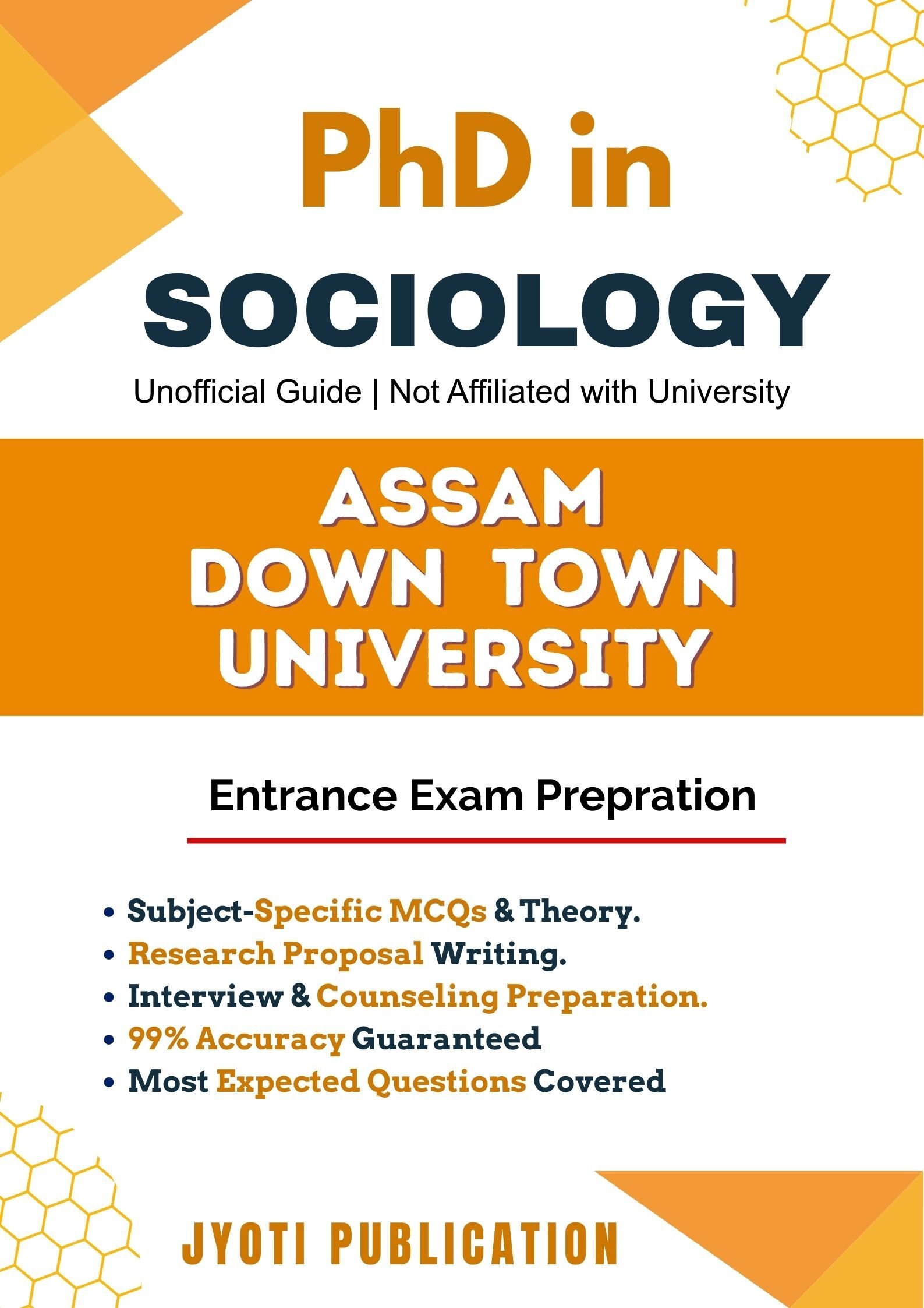 Assam Down Town University PhD in Sociology Entrance Exam