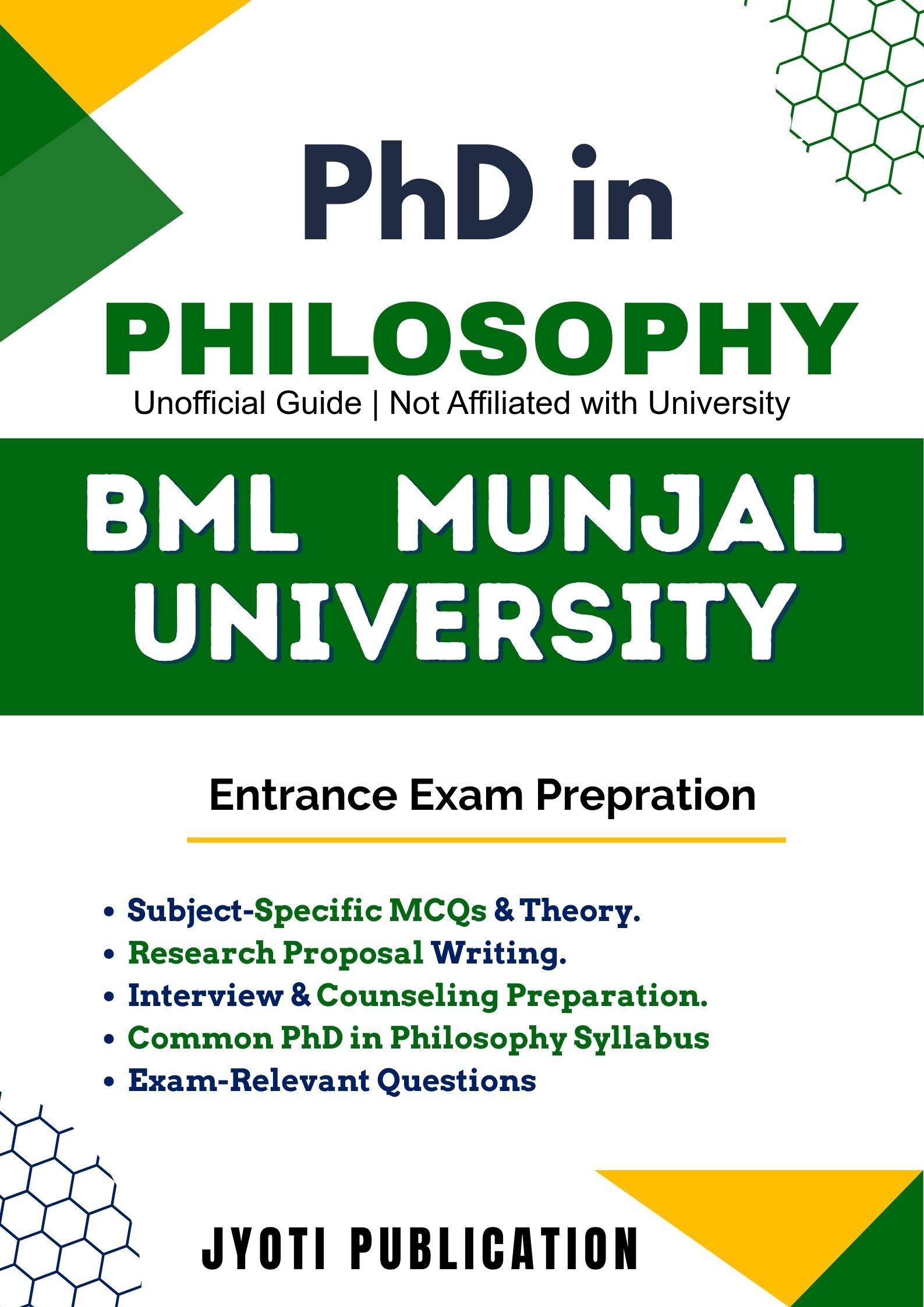 BML Munjal University PhD in Philosophy Entrance Exam