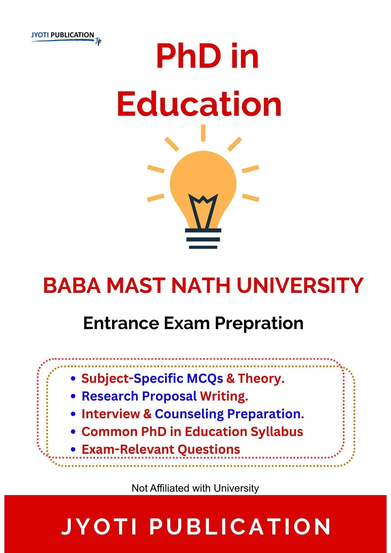 Baba Mast Nath University PhD in Education Entrance Exam