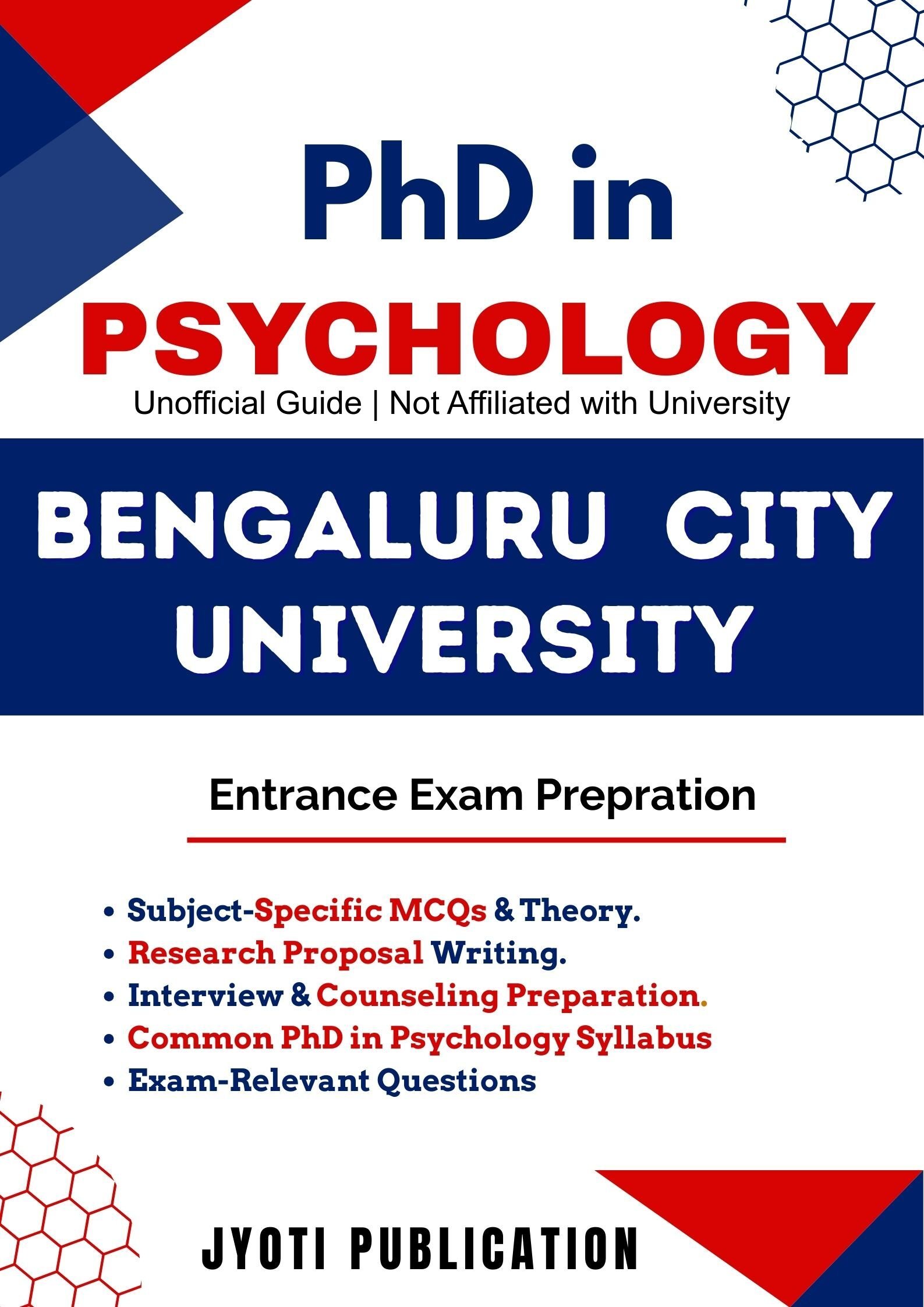 Bengaluru City University (Formerly Bengaluru Central University) PhD in Psychology Entrance Exam