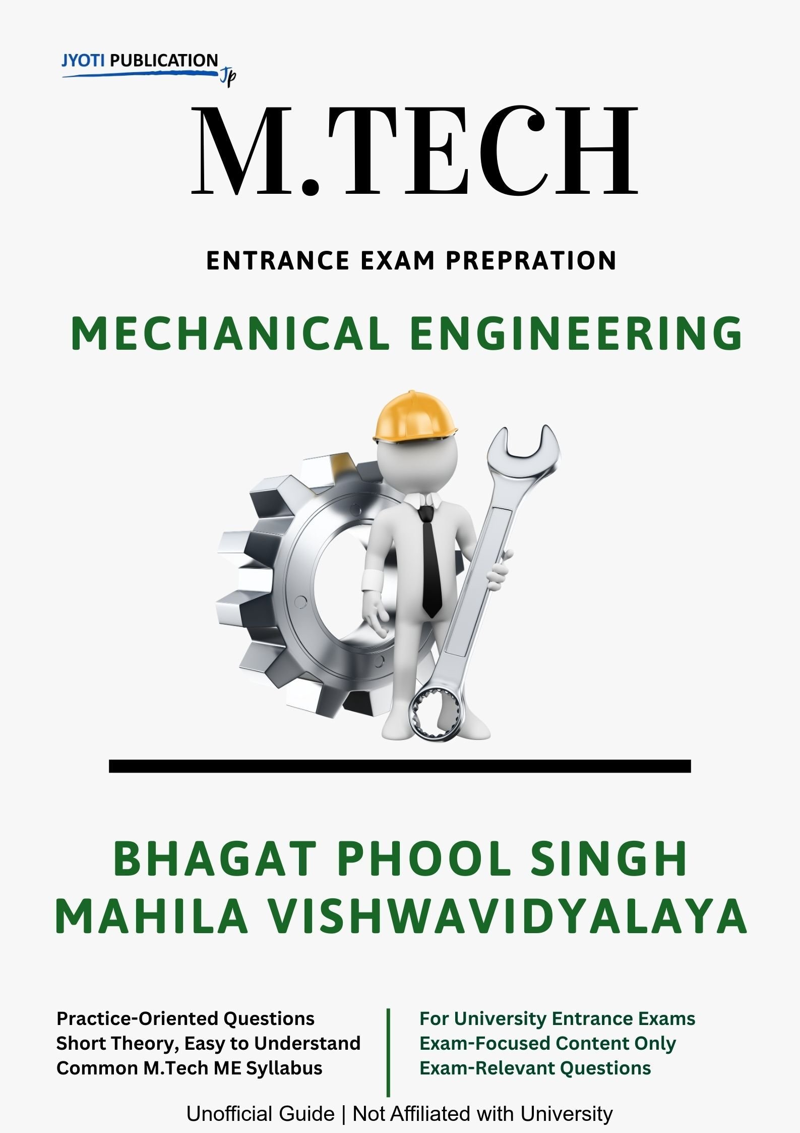 Bhagat Phool Singh Mahila Vishwavidyalaya M.Tech in Mechanical Engineering Entrance Exam