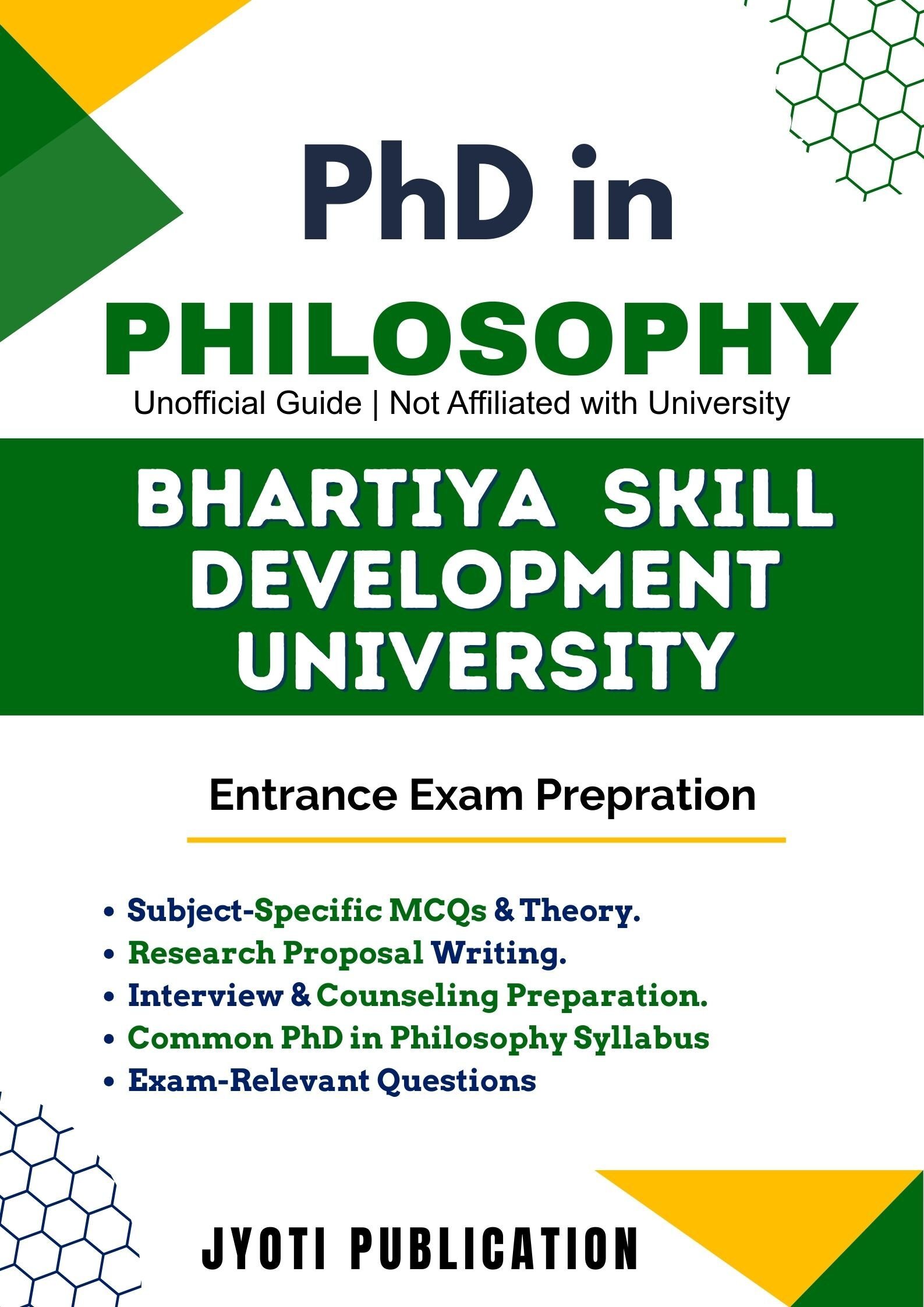 Bhartiya Skill Development University PhD in Philosophy Entrance Exam