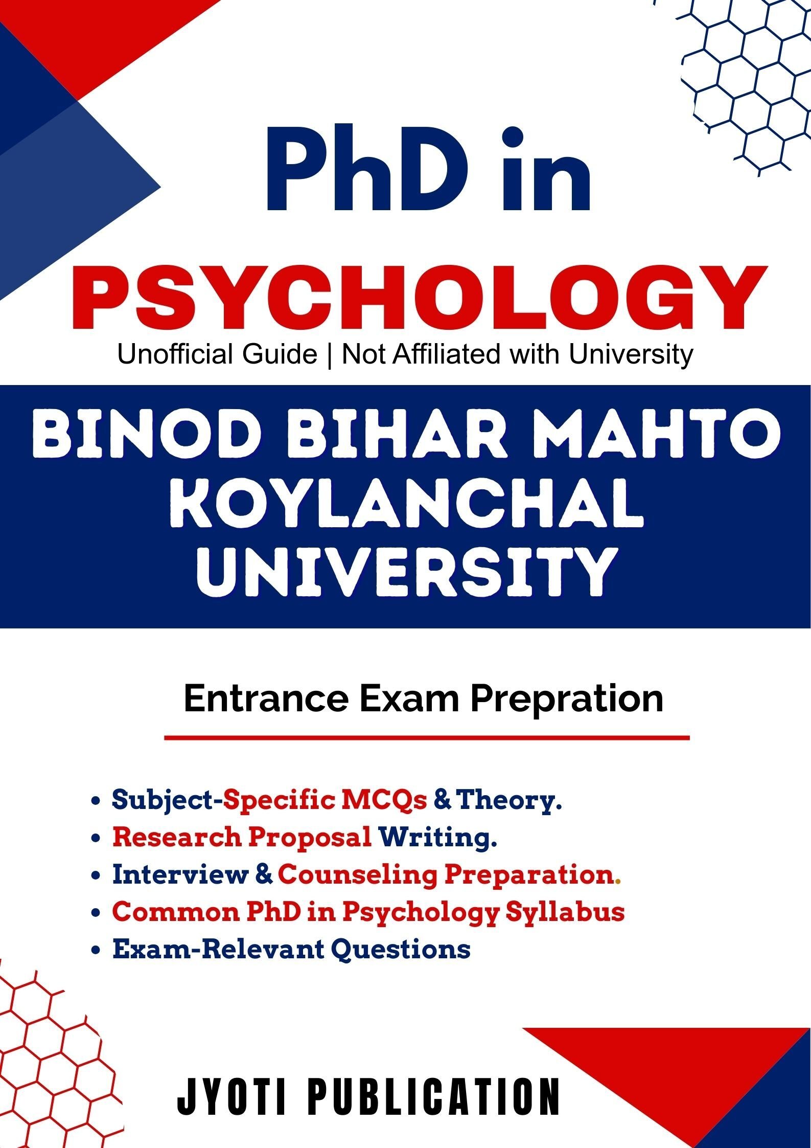 BiNod Bihar Mahto Koylanchal University PhD in Psychology Entrance Exam