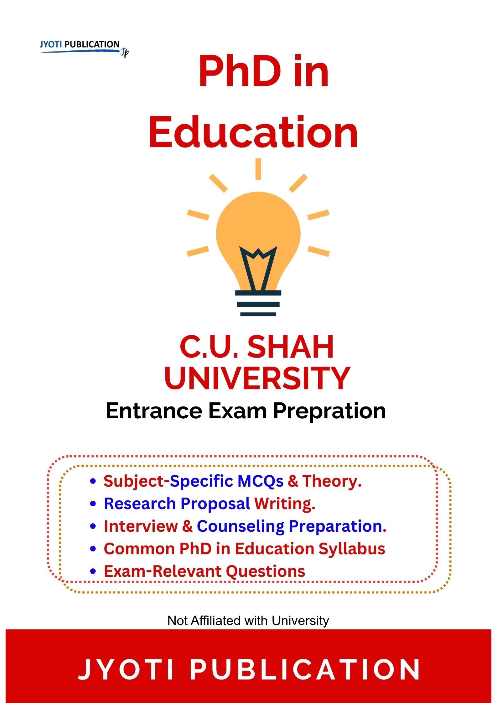 C.U. Shah University PhD in Education Entrance Exam