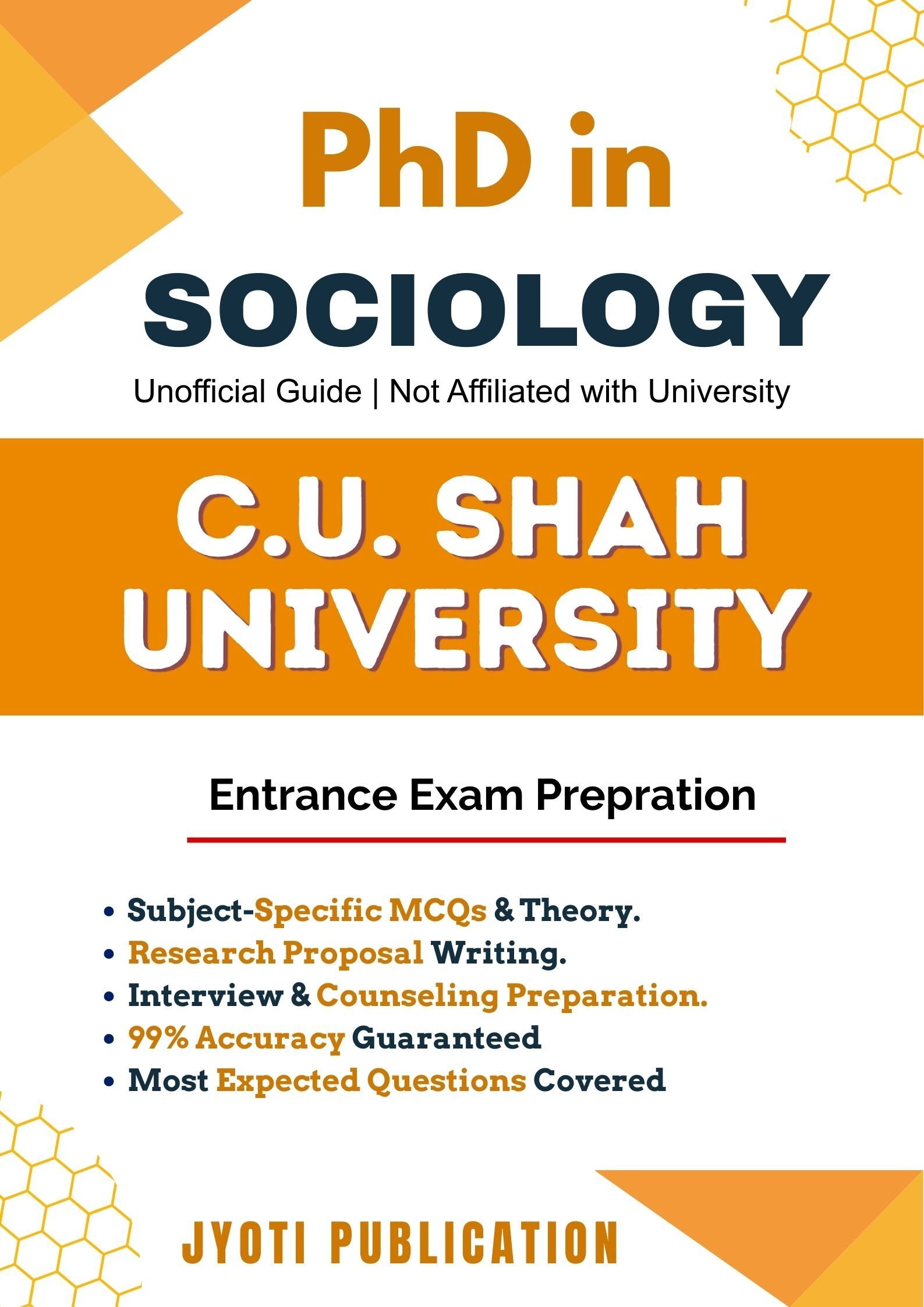C.U. Shah University PhD in Sociology Entrance Exam