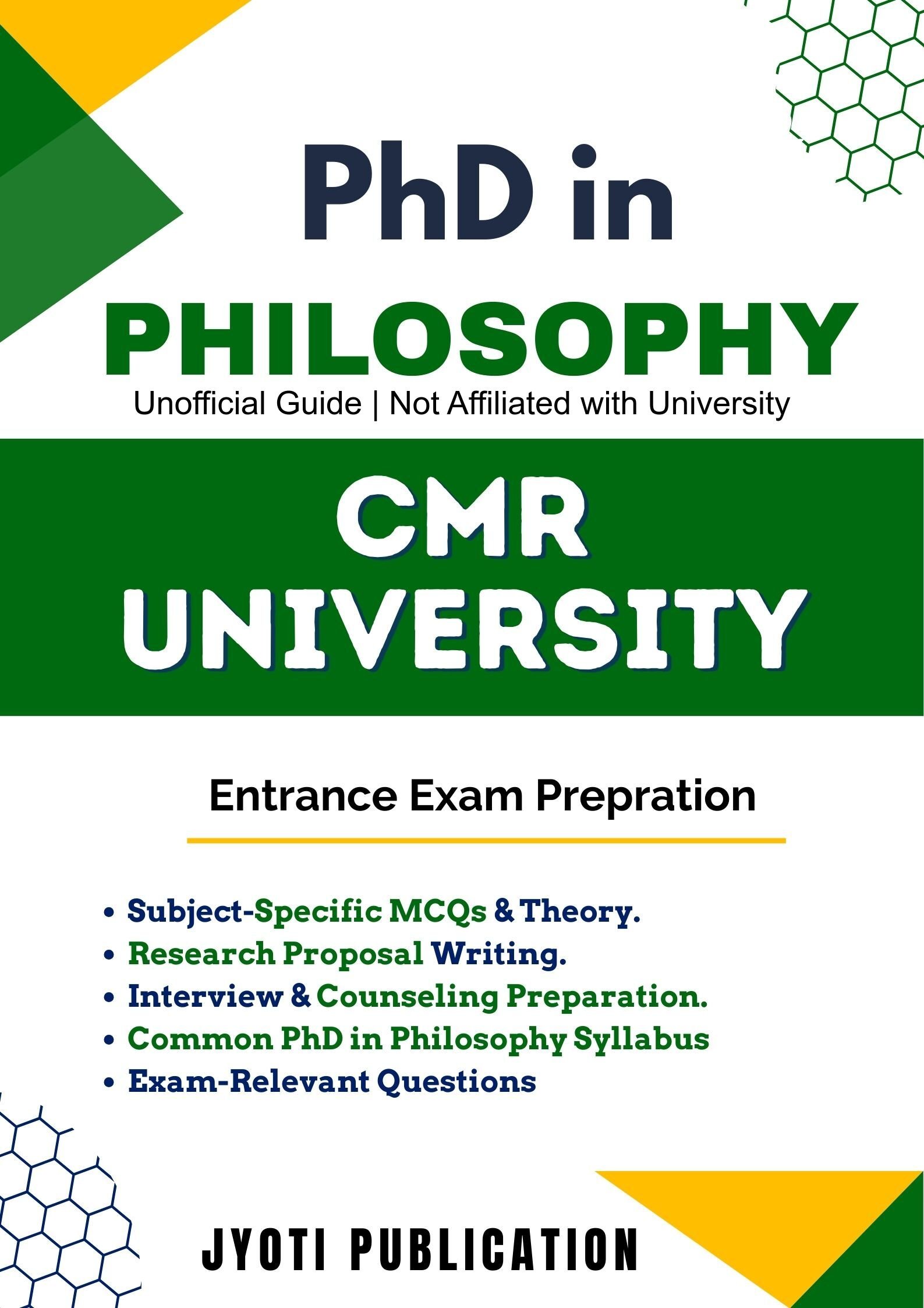 CMR University PhD in Philosophy Entrance Exam