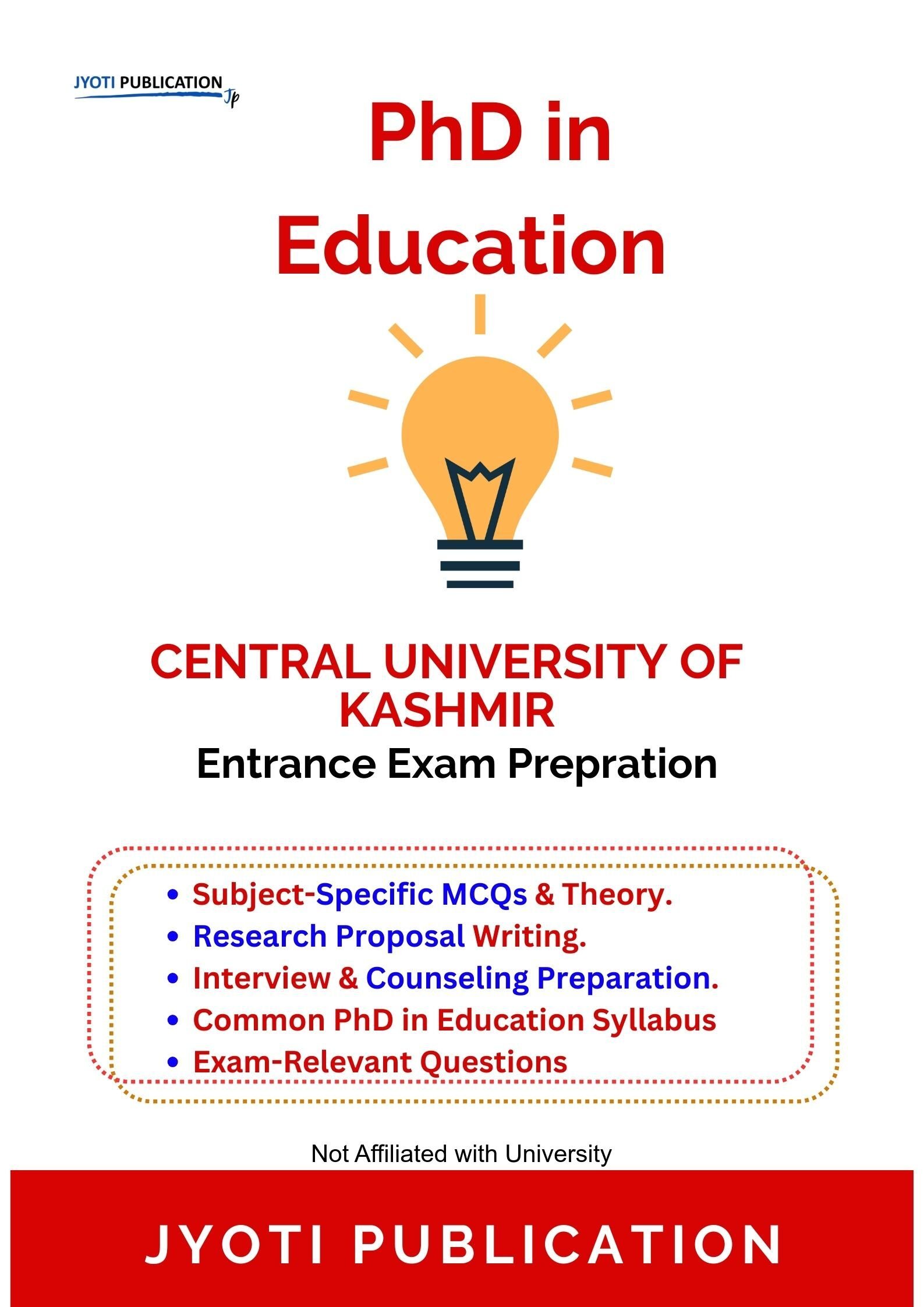 Central University of Kashmir PhD in Education Entrance Exam