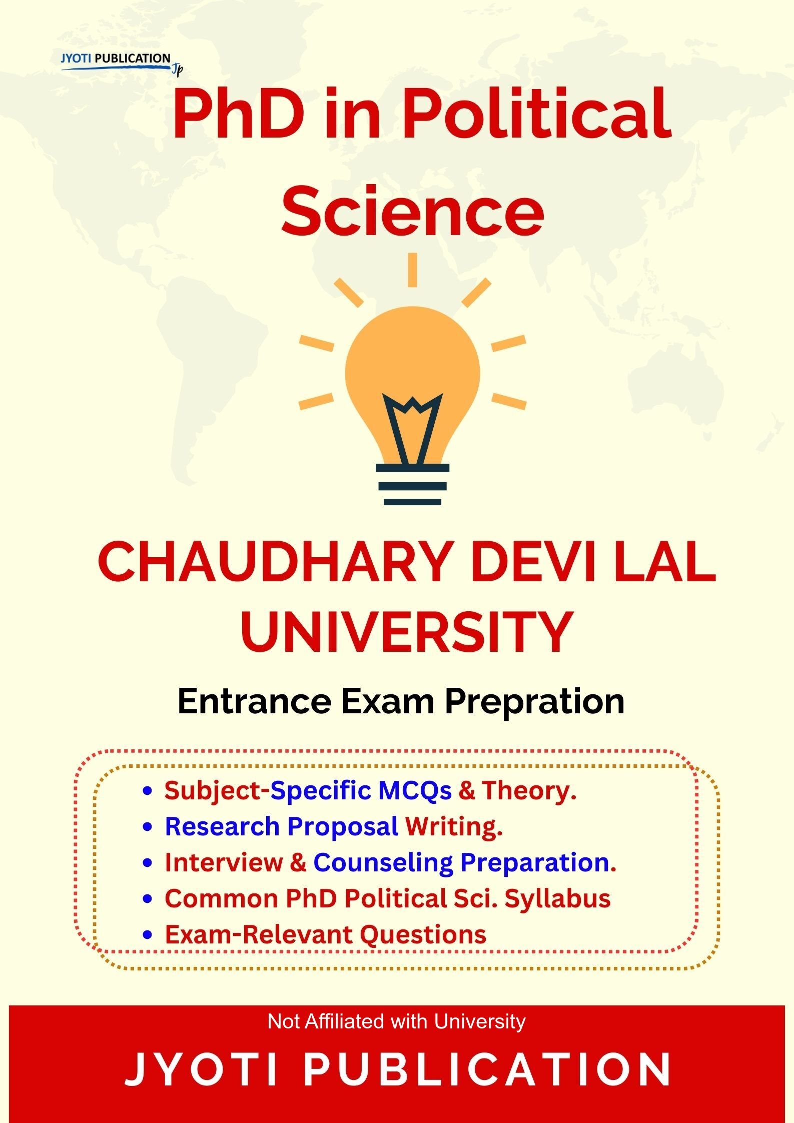 Chaudhary Devi Lal University PhD in Political Science Entrance Exam PhD in Political Science Entrance Exam