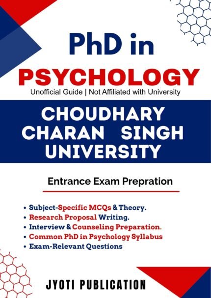 Choudhary Charan Singh University Formerly Meerut University - PhD in Psychology Entrance Exam Preparation Guide