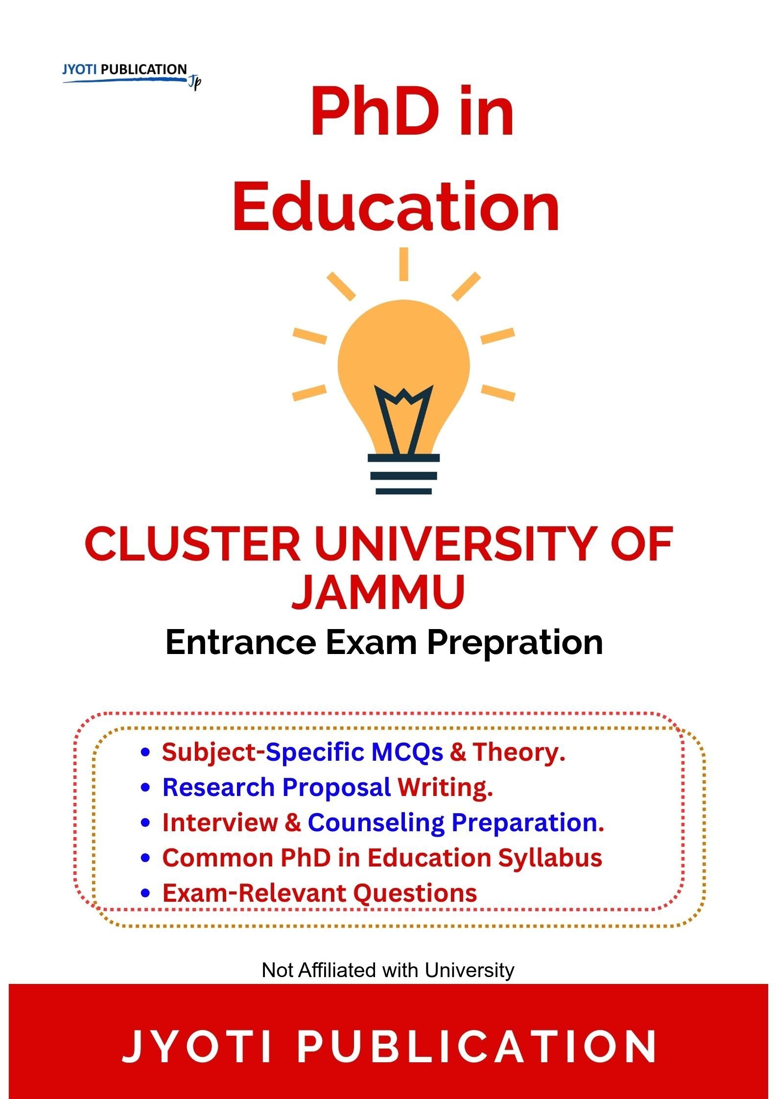 Cluster University of Jammu PhD in Education Entrance Exam