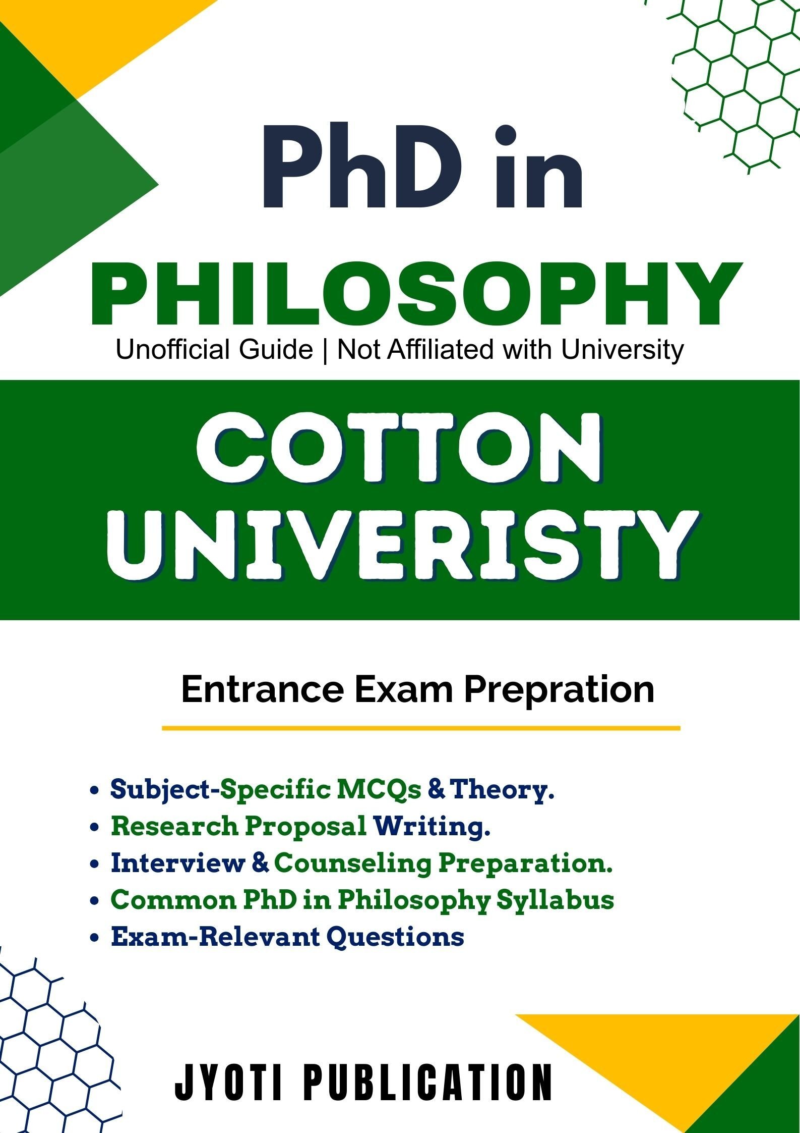 Cotton Univeristy PhD in Philosophy Entrance Exam