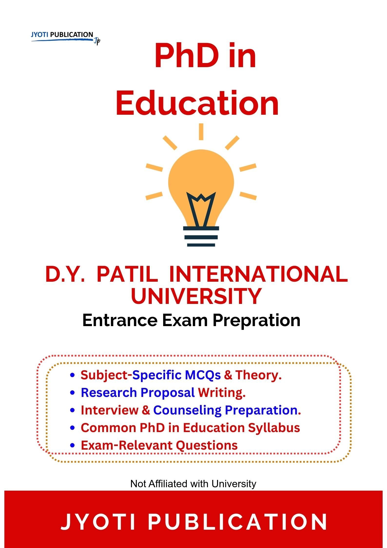 D.Y. Patil International University PhD in Education Entrance Exam