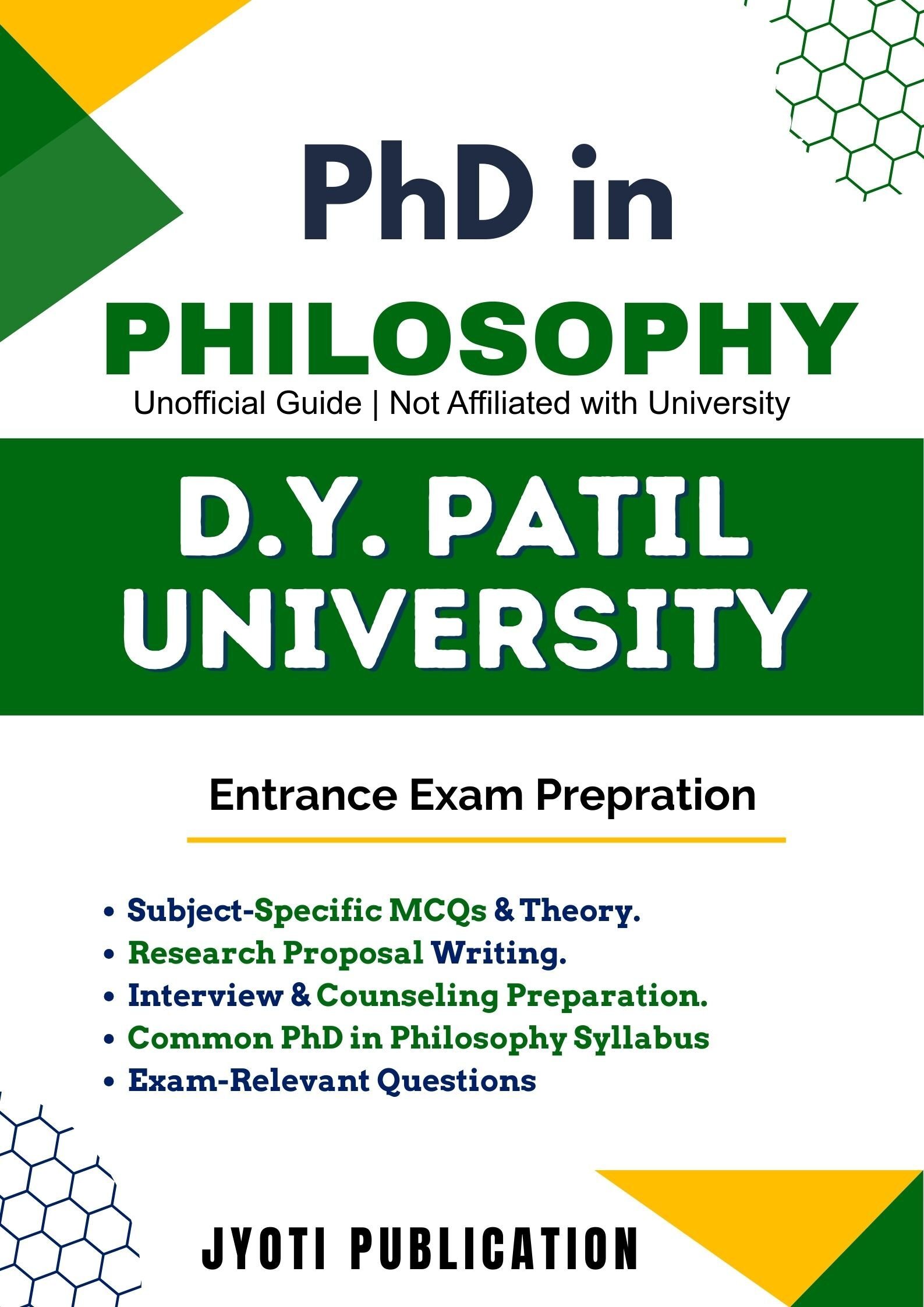 D.Y. Patil University PhD in Philosophy Entrance Exam