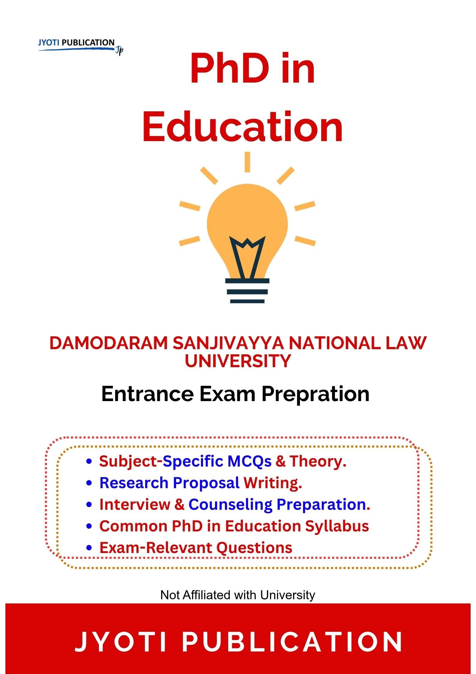 Damodaram Sanjivayya National Law University PhD in Education Entrance Exam