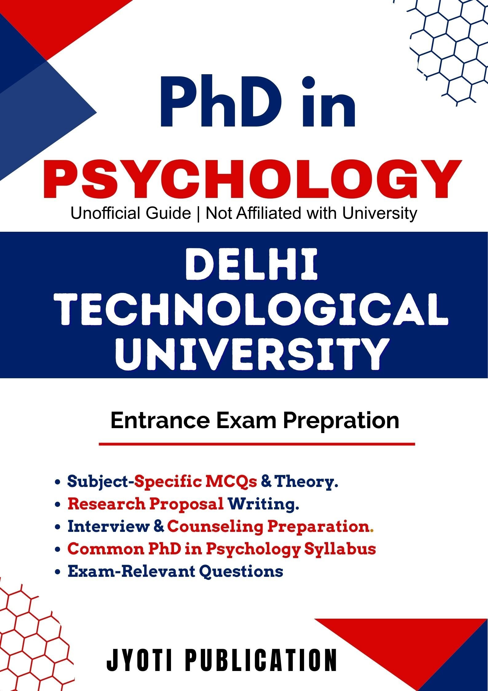 Delhi Technological University PhD in Psychology Entrance Exam