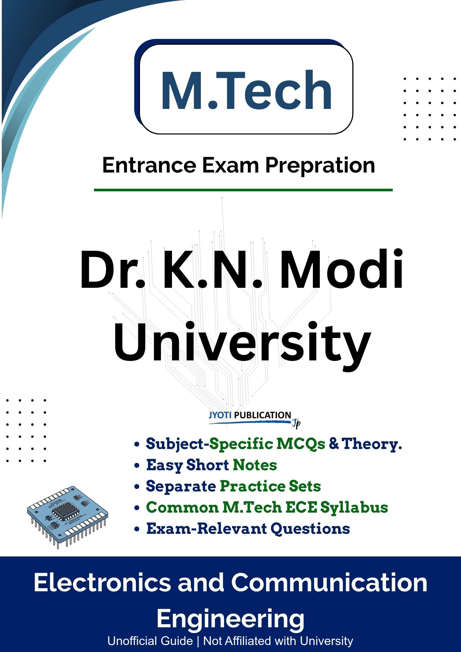 Dr. K.N. Modi University M.Tech in Electronics & Communication Engineering Entrance Exam Book