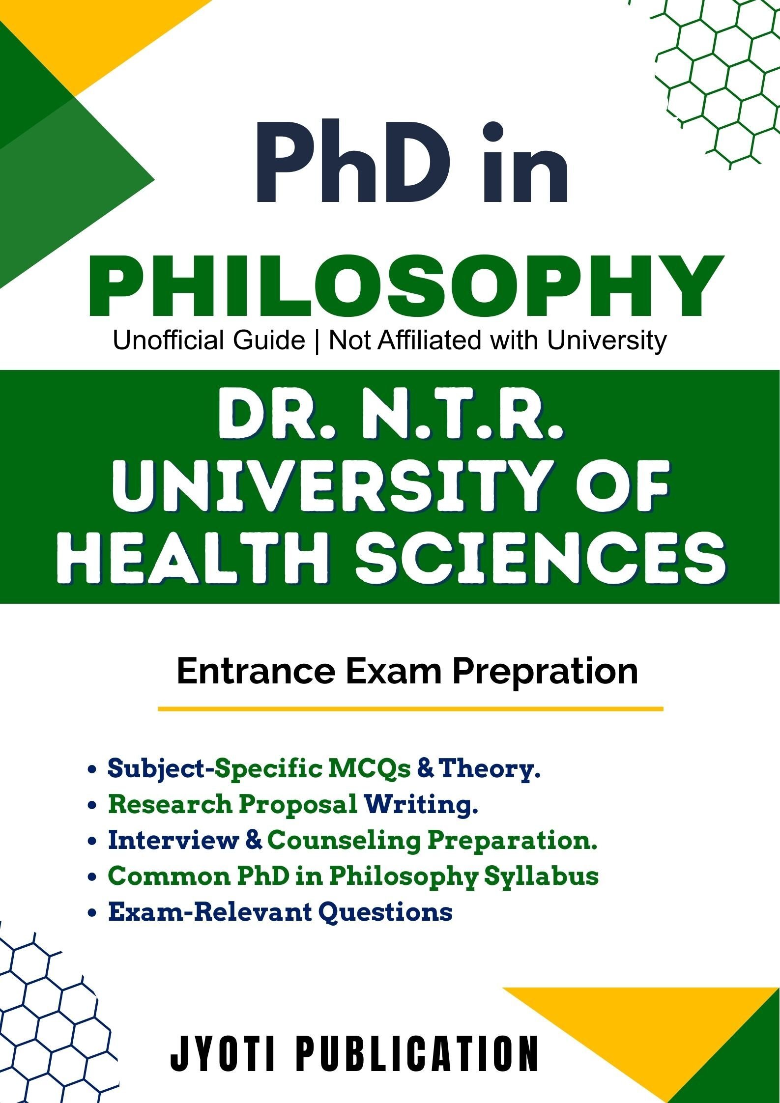 Dr. N.T.R. University of Health Sciences PhD in Philosophy Entrance Exam