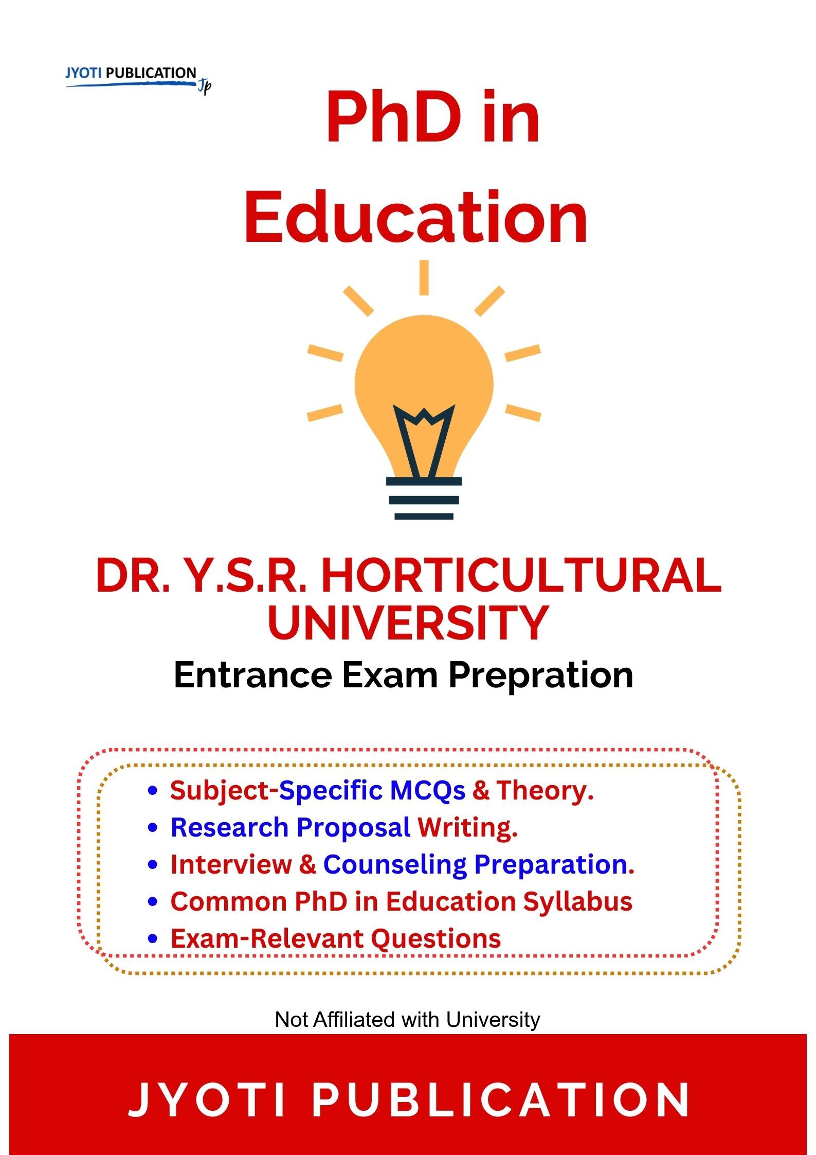 Dr. Y.S.R. Horticultural University PhD in Education Entrance Exam
