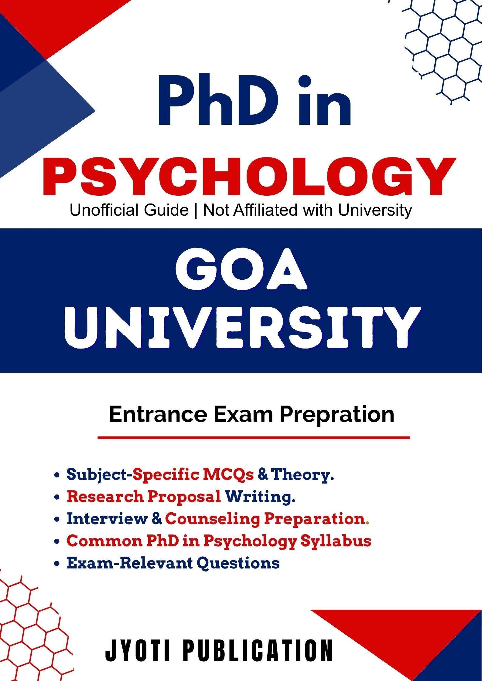 Goa University PhD in Psychology Entrance Exam