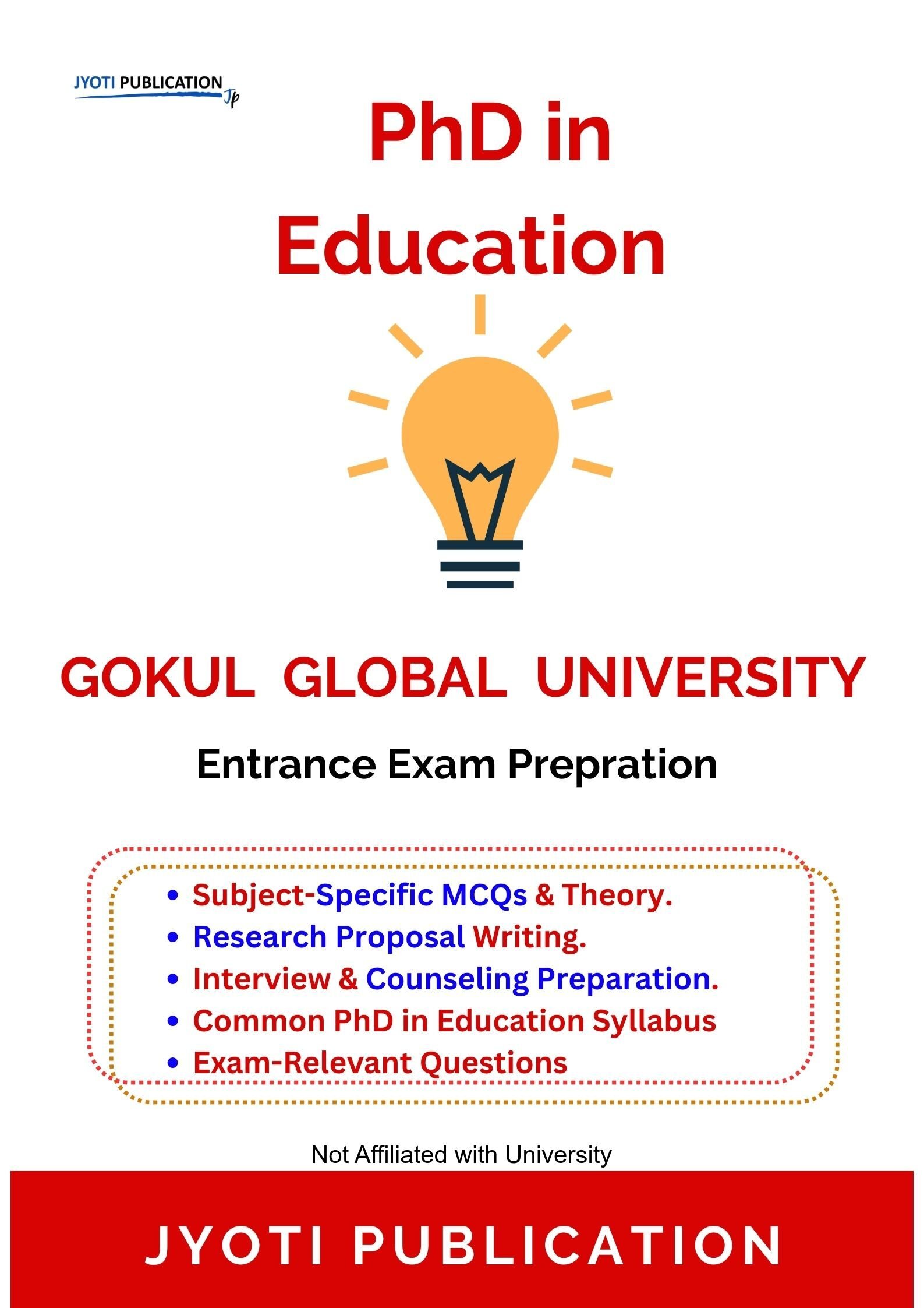 Gokul Global University PhD in Education Entrance Exam