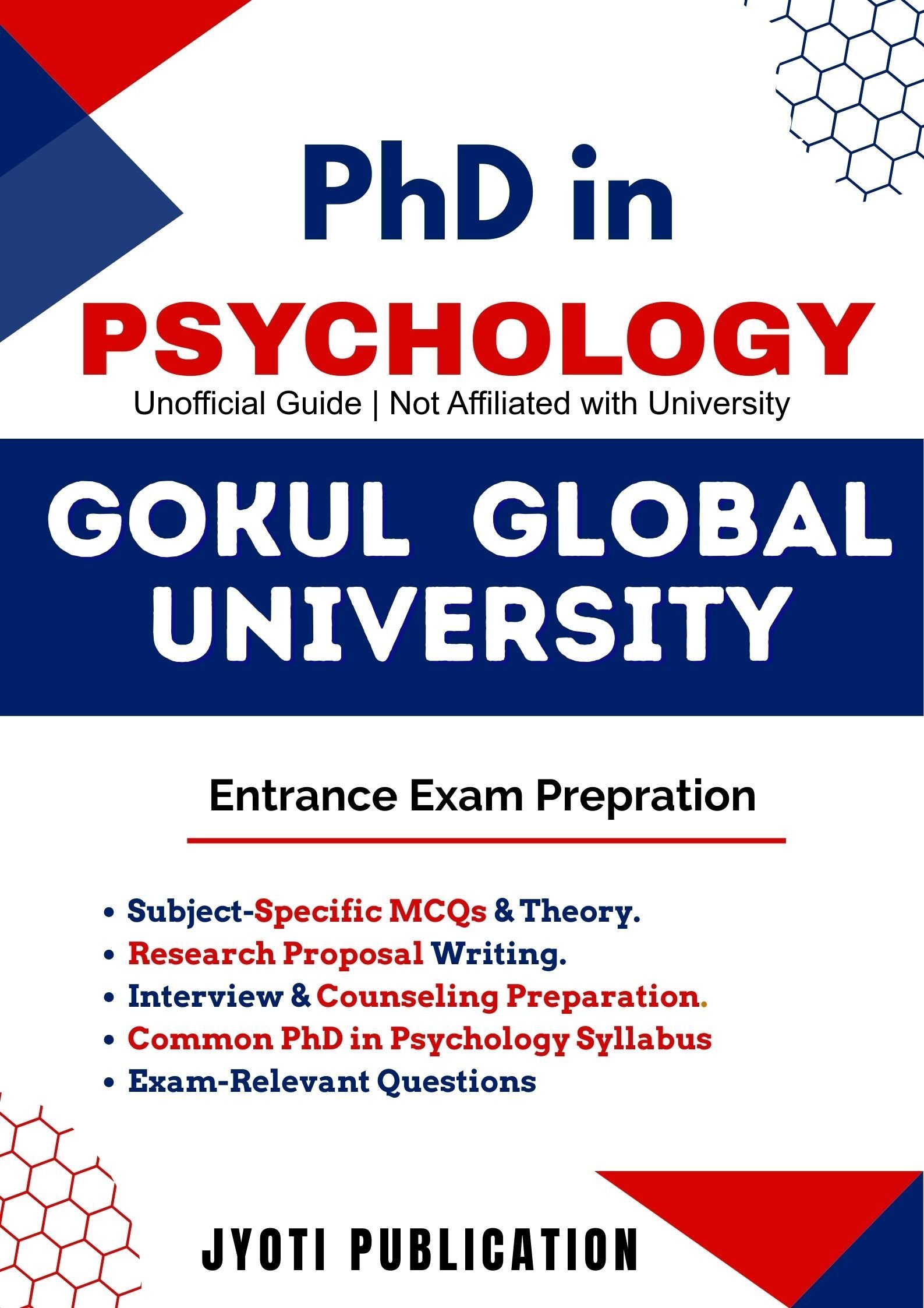 Gokul Global University PhD in Psychology Entrance Exam