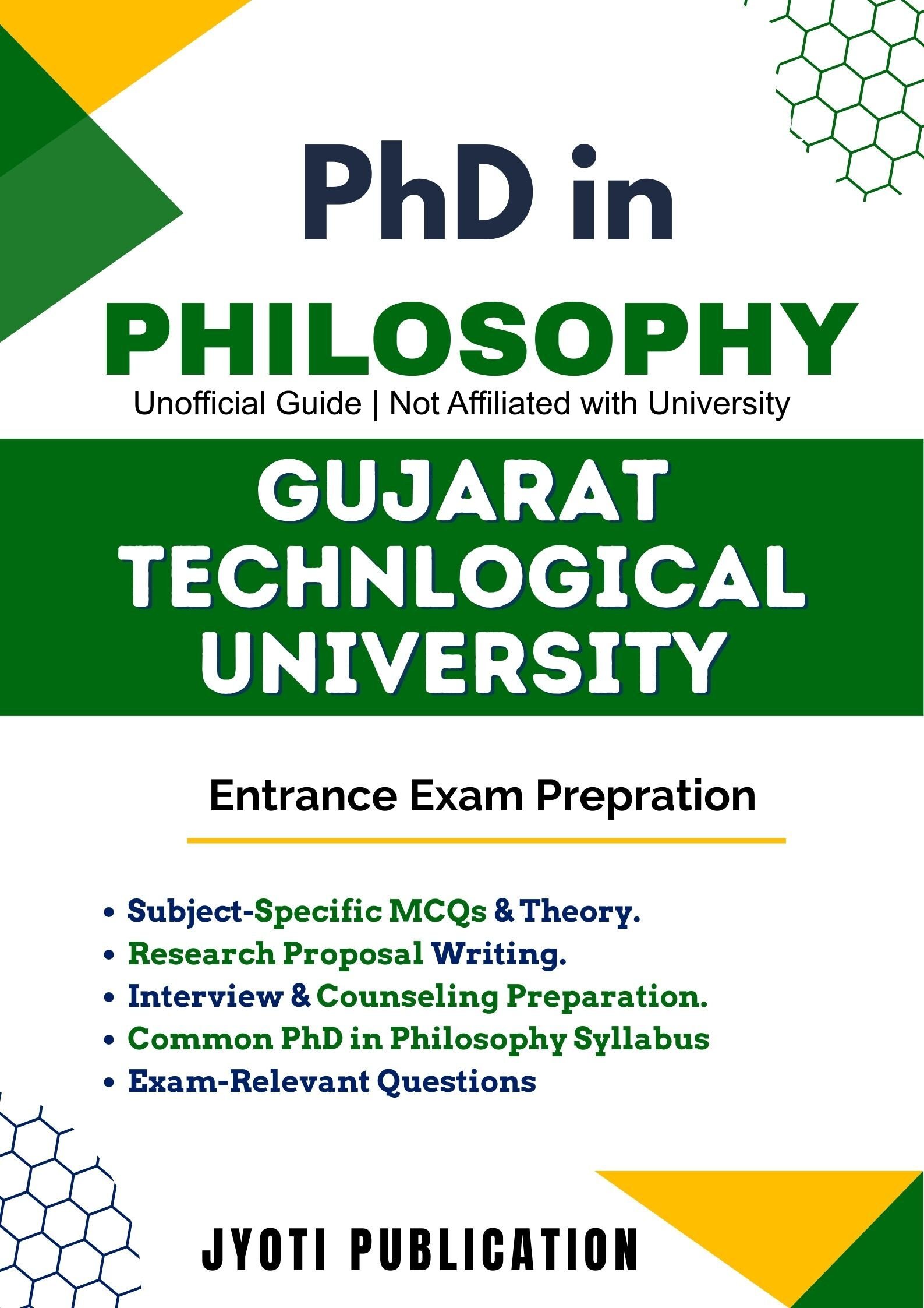 Gujarat Technlogical University PhD in Philosophy Entrance Exam