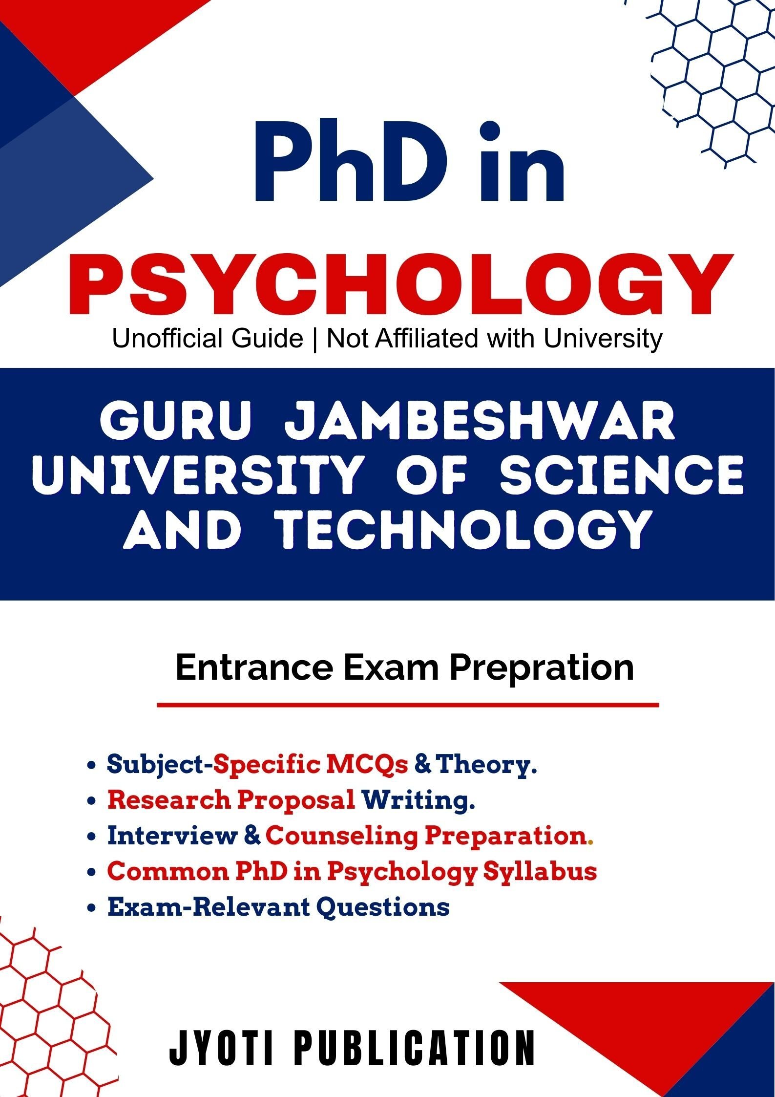 Guru Jambeshwar University of Science and TechNology PhD in Psychology Entrance Exam