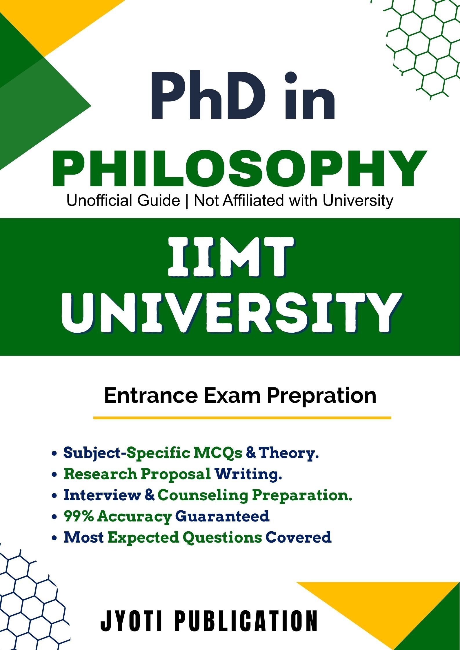 IIMT University PhD in Philosophy Entrance Exam