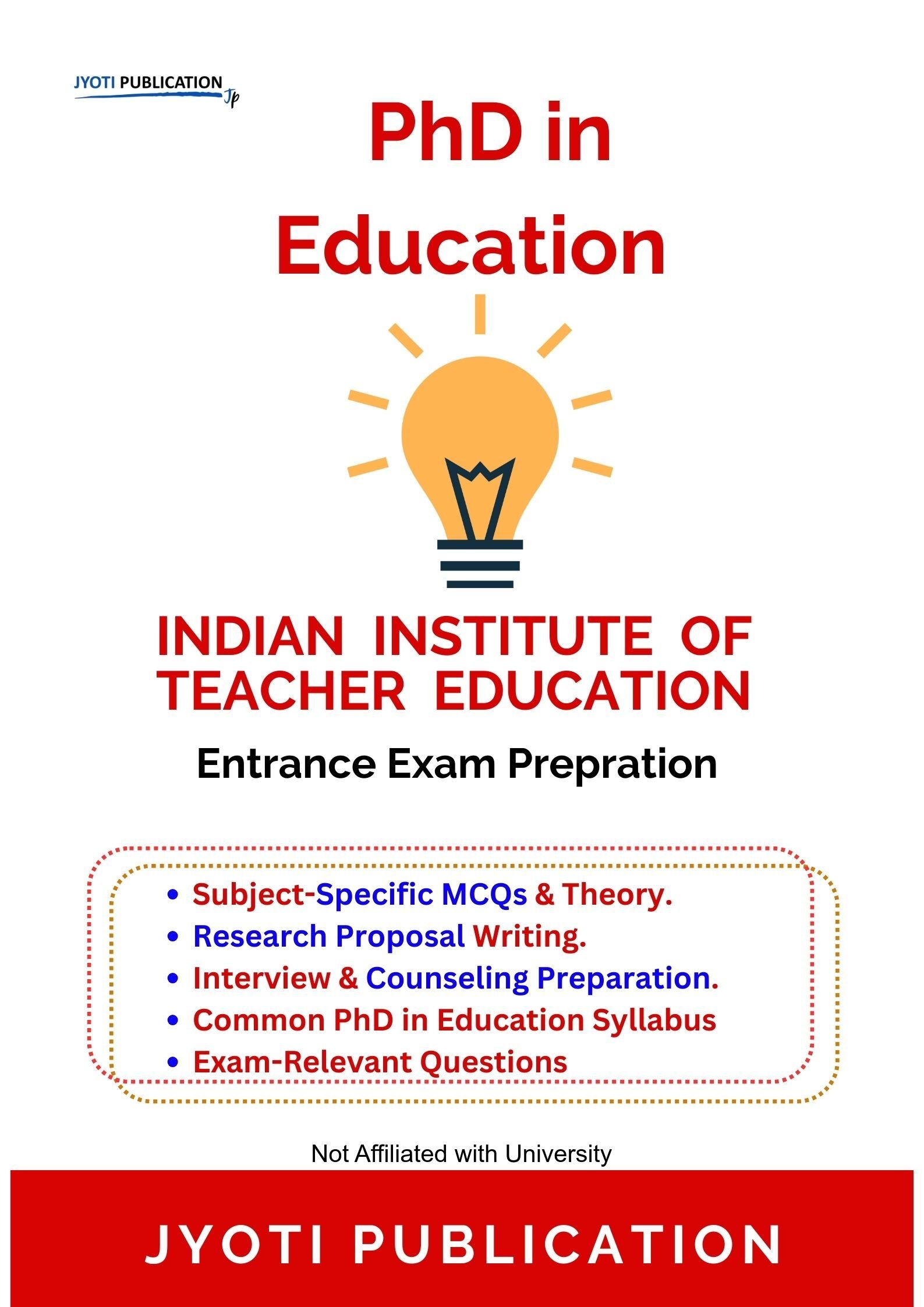 Indian Institute of Teacher Education PhD in Education Entrance Exam