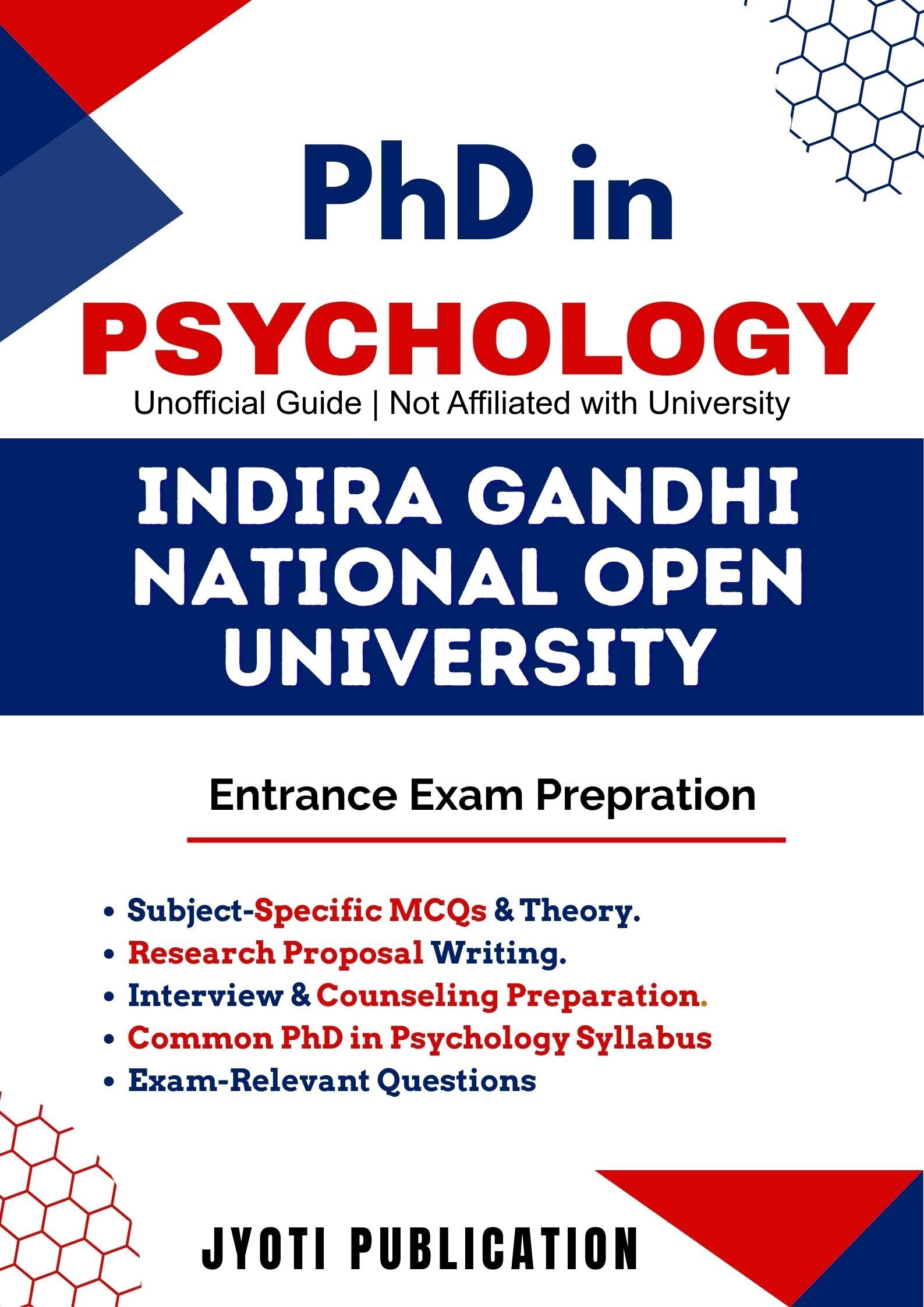 Indira Gandhi National Open University PhD in Psychology Entrance Exam
