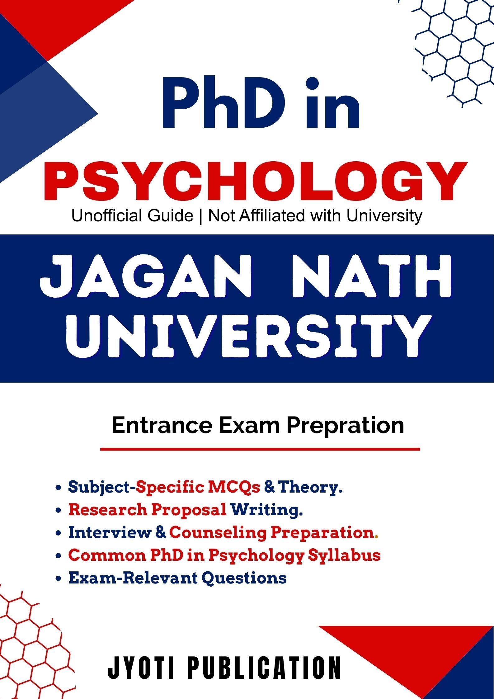 Jagan Nath University PhD in Psychology Entrance Exam