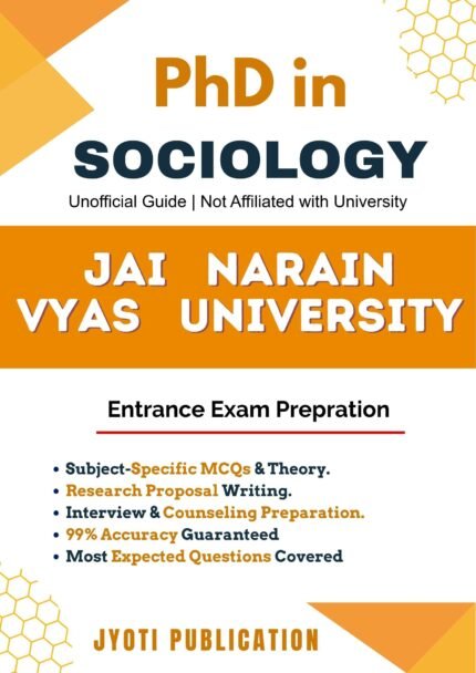 Jai Narain Vyas University - PhD in Sociology Entrance Exam Preparation Guide