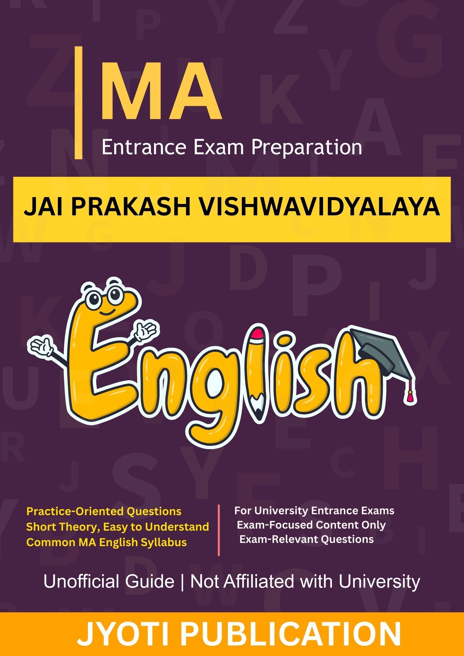 Jai Prakash Vishwavidyalaya (M.A. in English Literature Entrance Exam Book 2026)