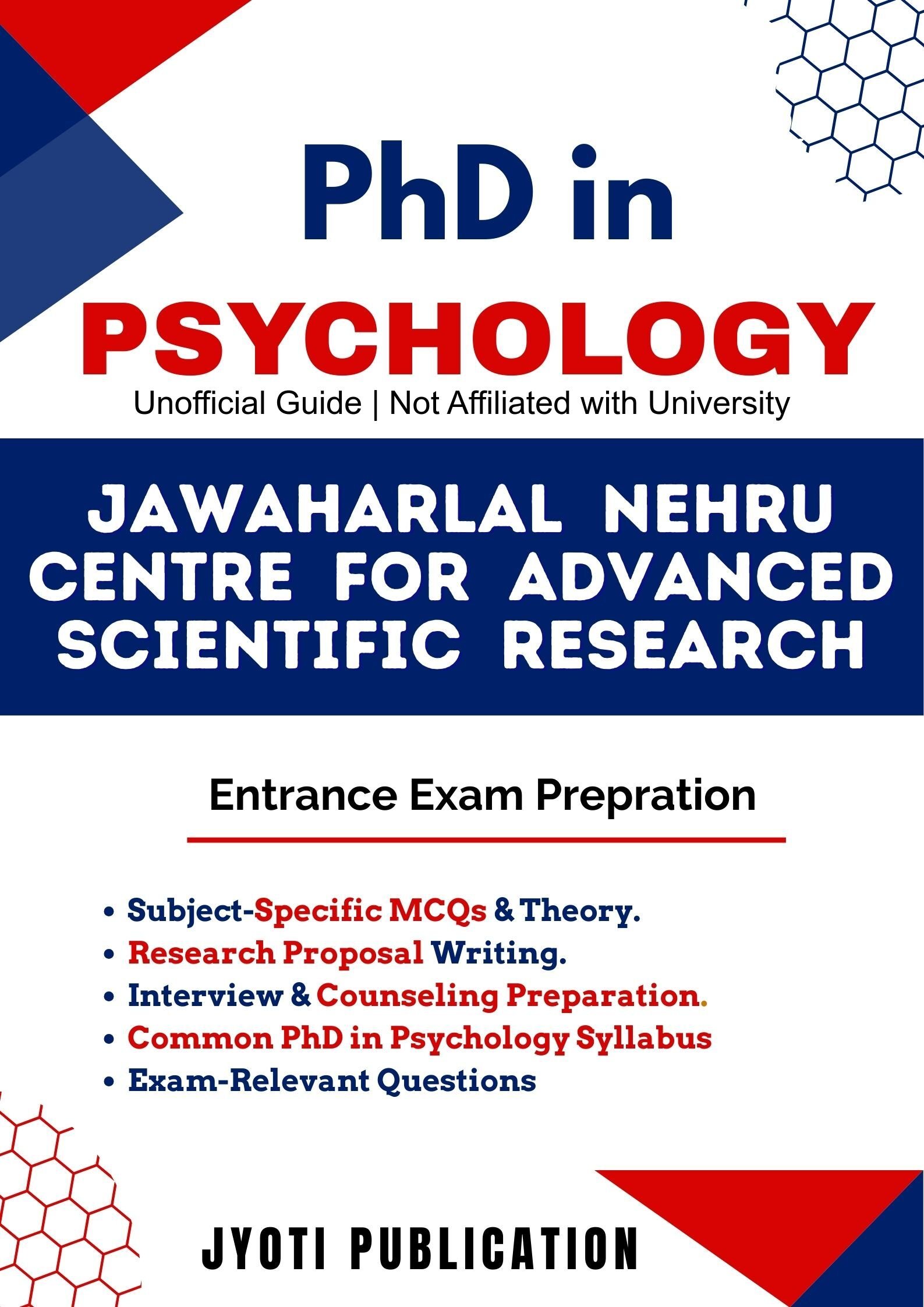 Jawaharlal Nehru Centre for Advanced Scientific Research PhD in Psychology Entrance Exam