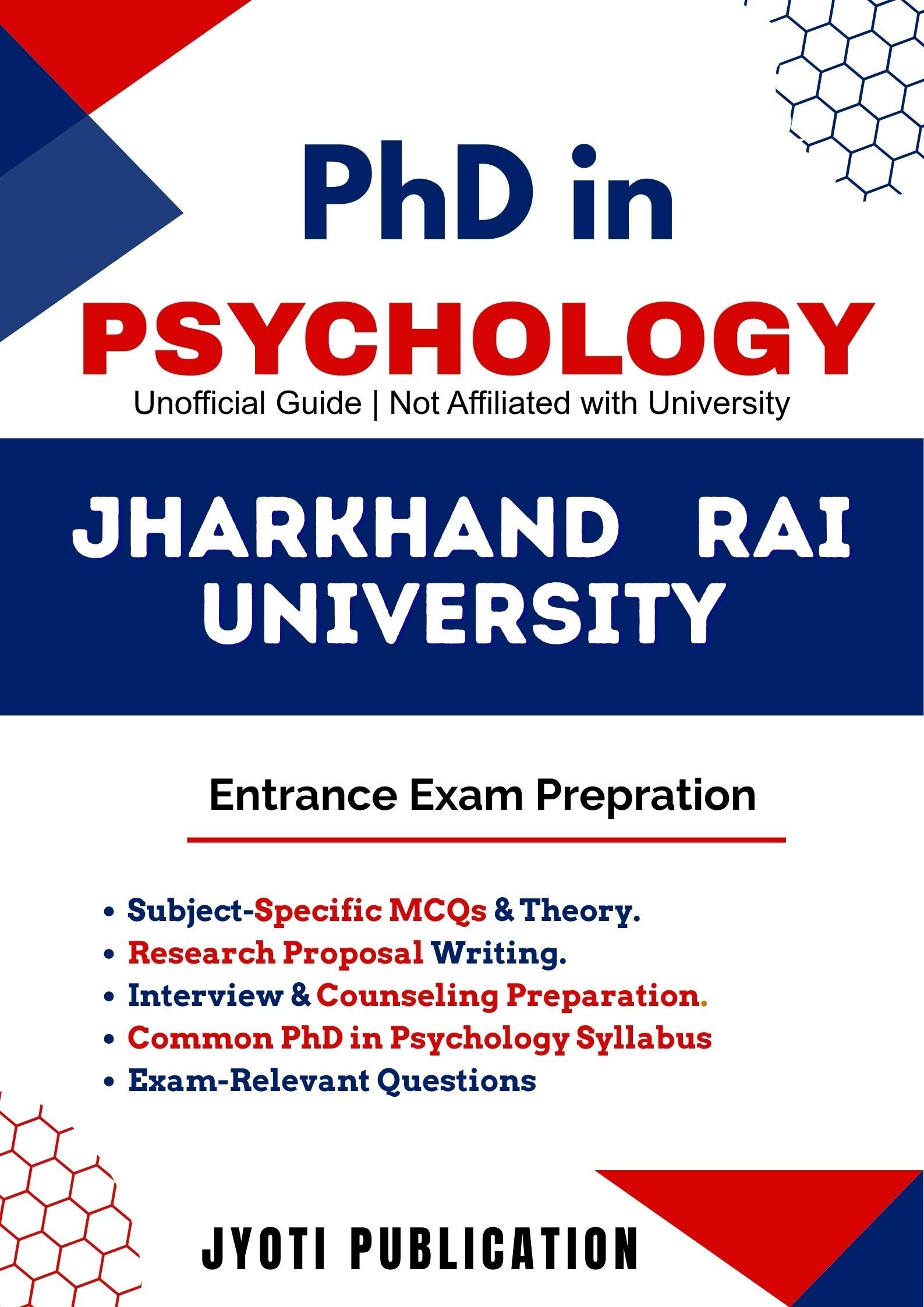 Jharkhand Rai University PhD in Psychology Entrance Exam