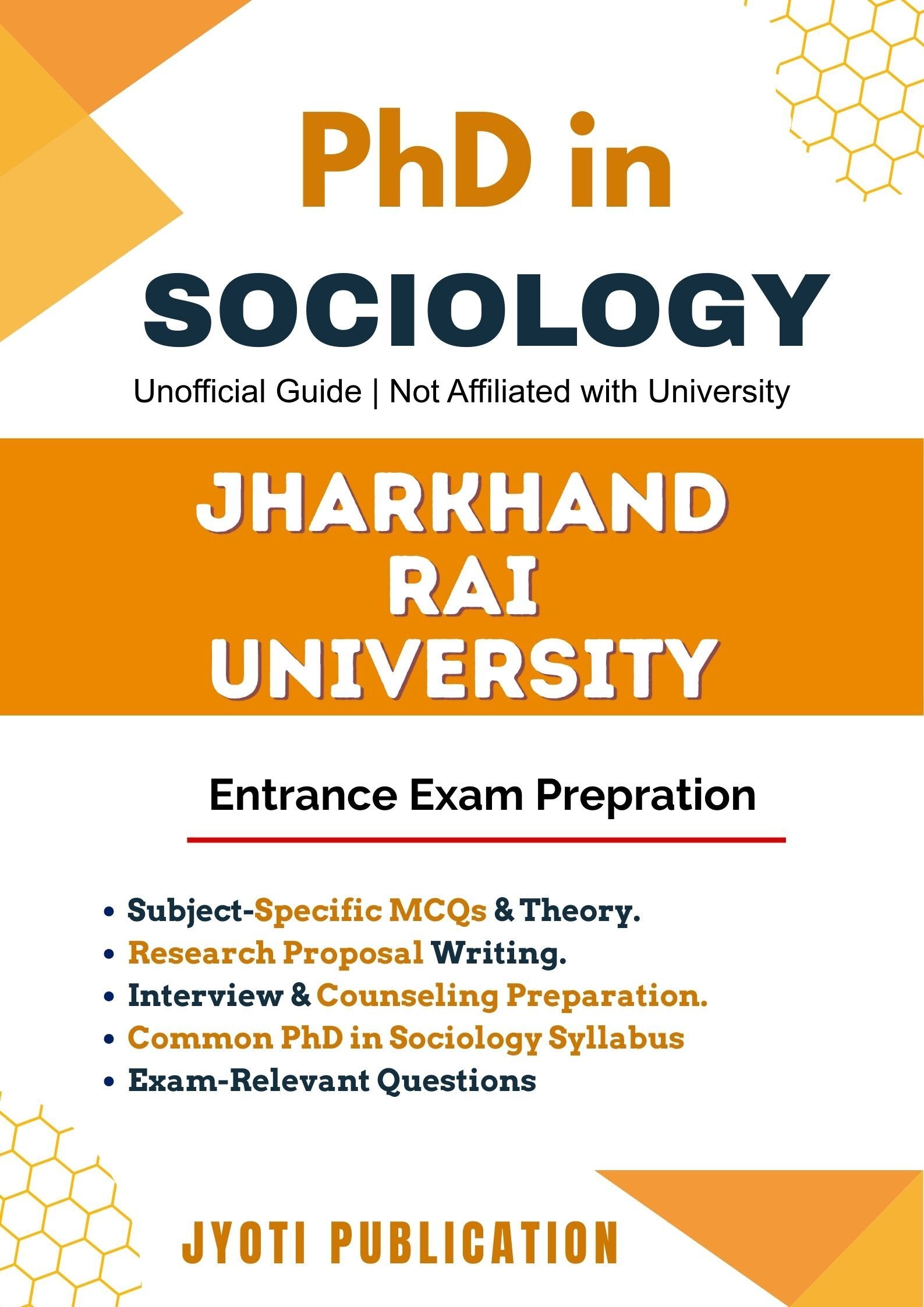 Jharkhand Rai University PhD in Sociology Entrance Exam