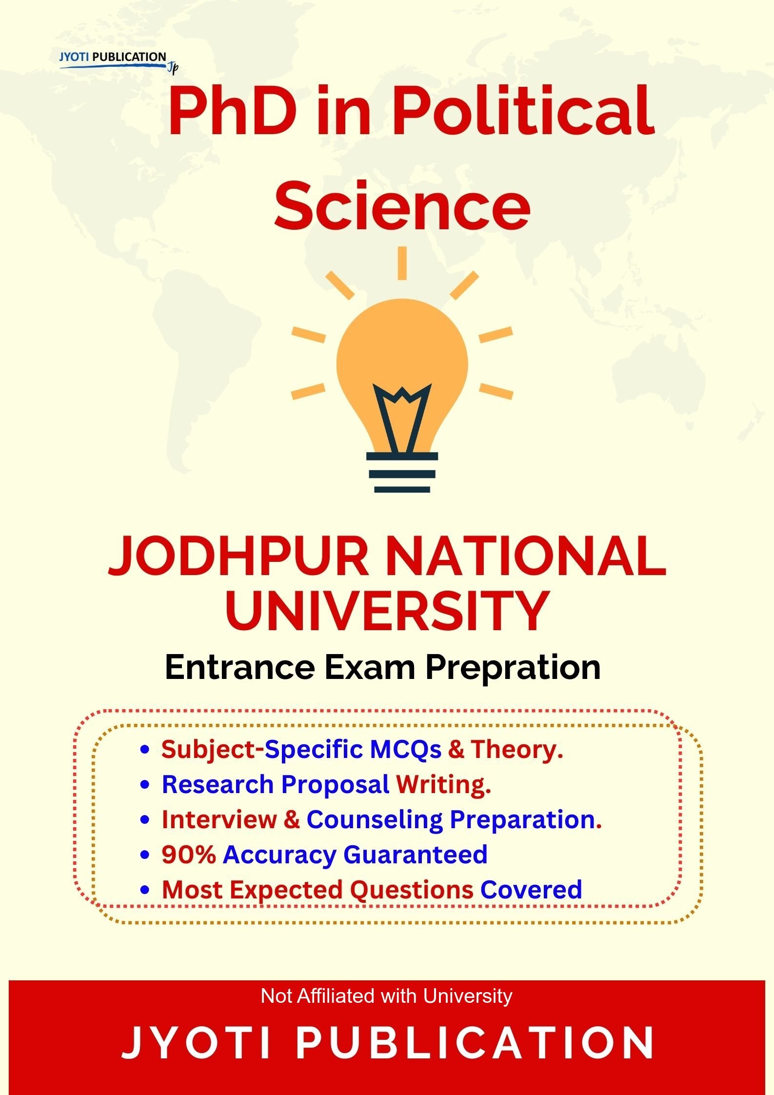 Jodhpur National University PhD in Political Science Entrance Exam PhD in Political Science Entrance Exam