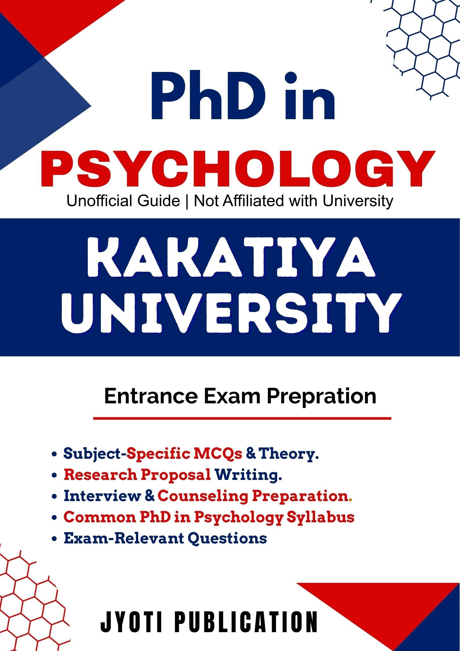 Kakatiya University PhD in Psychology Entrance Exam