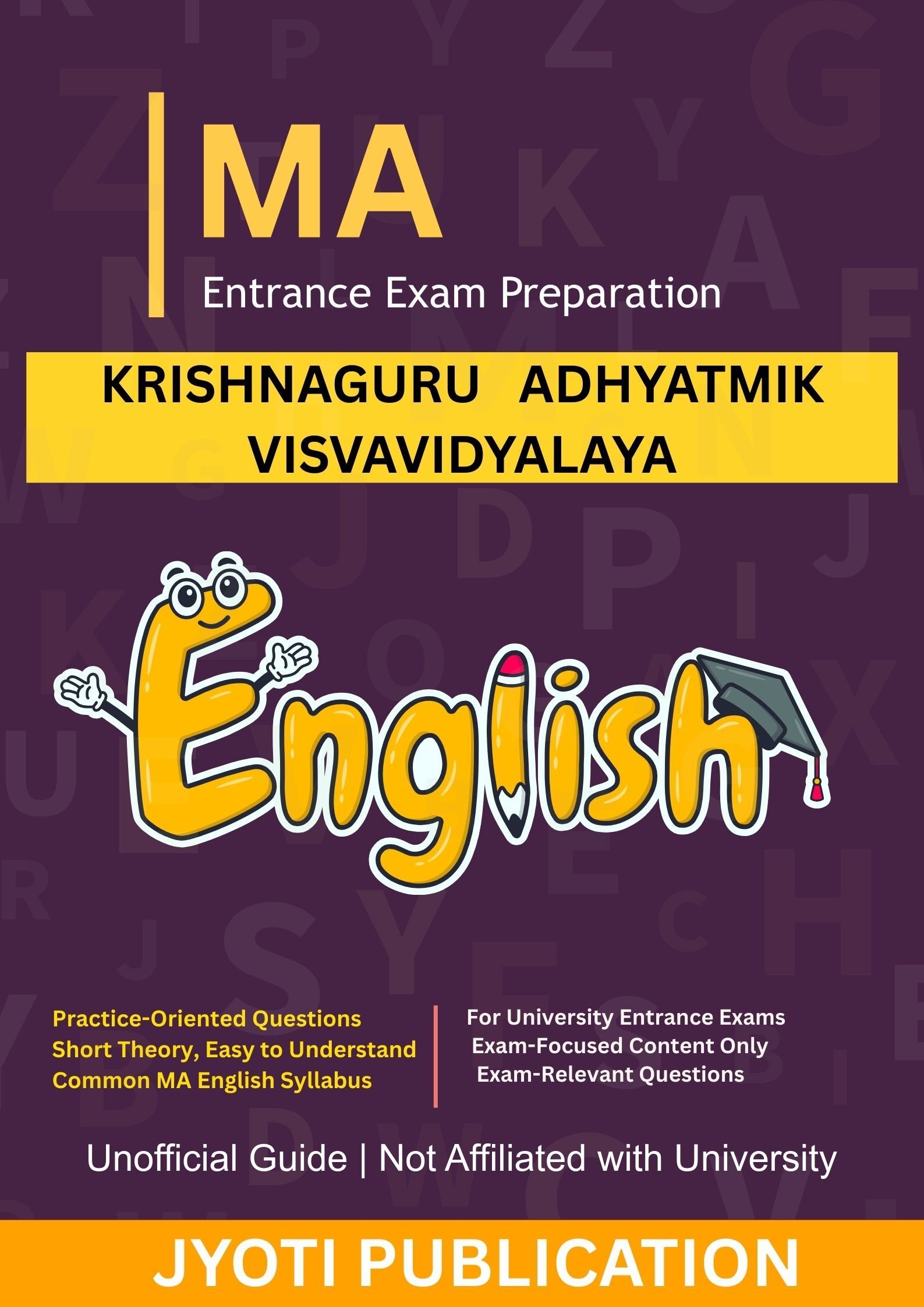 Krishnaguru Adhyatmik Visvavidyalaya (M.A. in English Literature Entrance Exam Book 2026)
