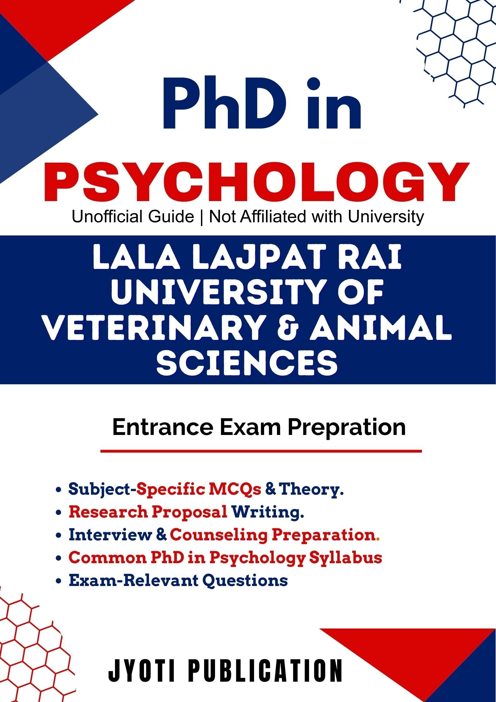 Lala Lajpat Rai University of Veterinary & Animal Sciences PhD in Psychology Entrance Exam