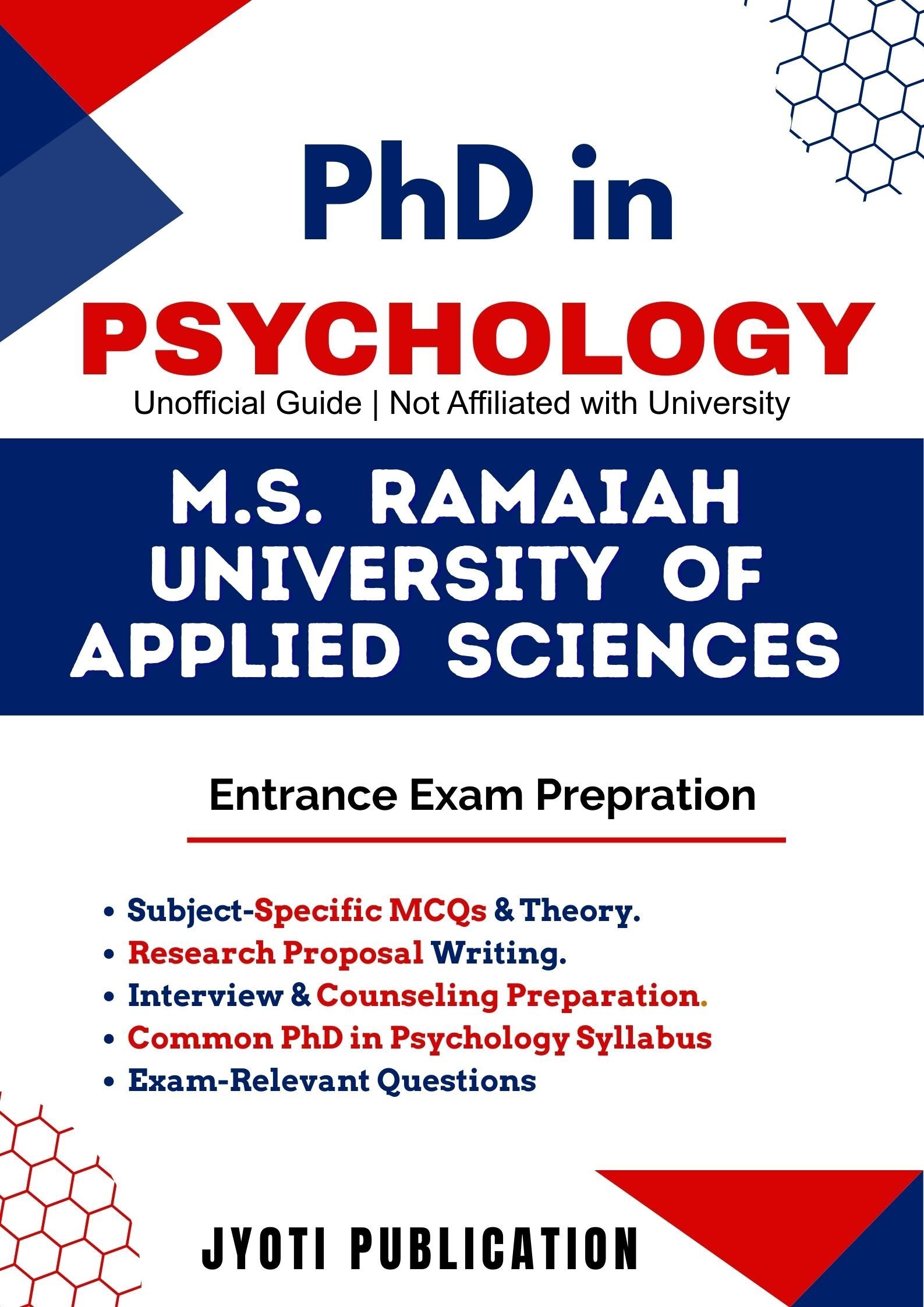 M.S. Ramaiah University of Applied Sciences PhD in Psychology Entrance Exam