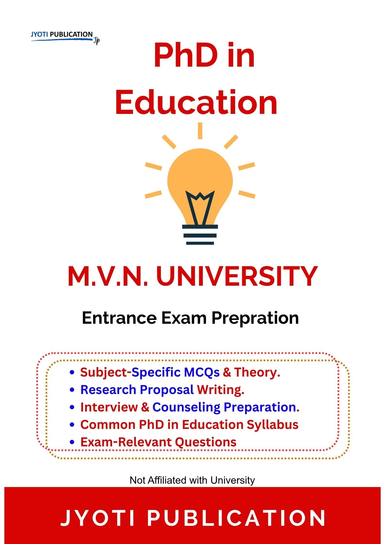 M.V.N. University PhD in Education Entrance Exam